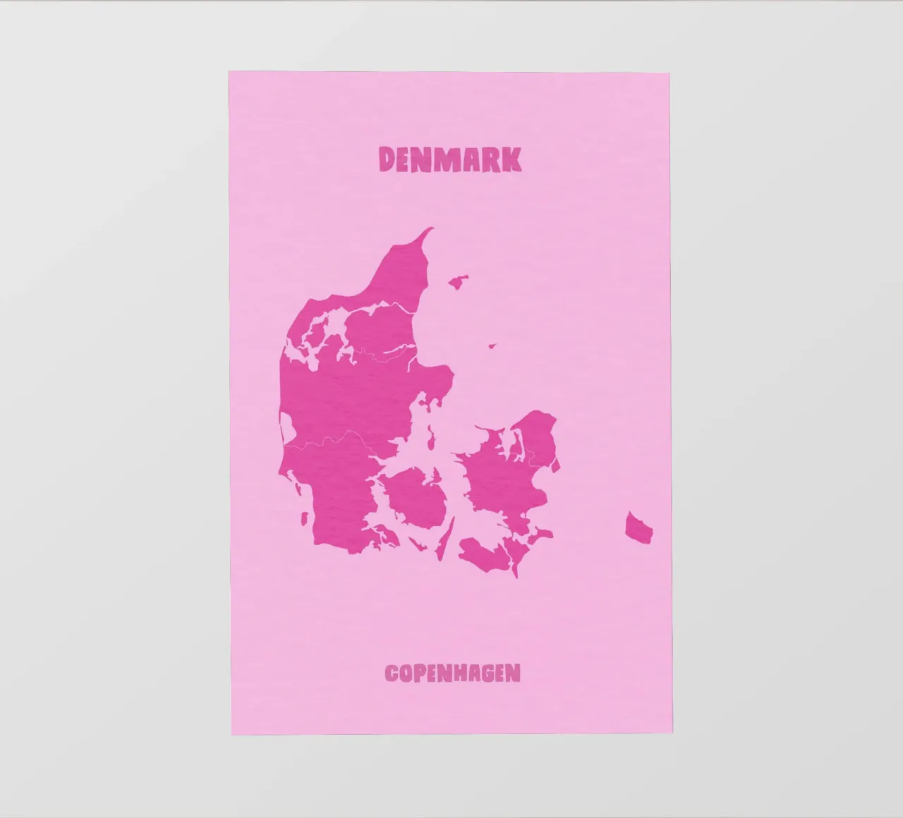 Denmark Copenhagen Map pellicola backlit da Attaboy Dsgn