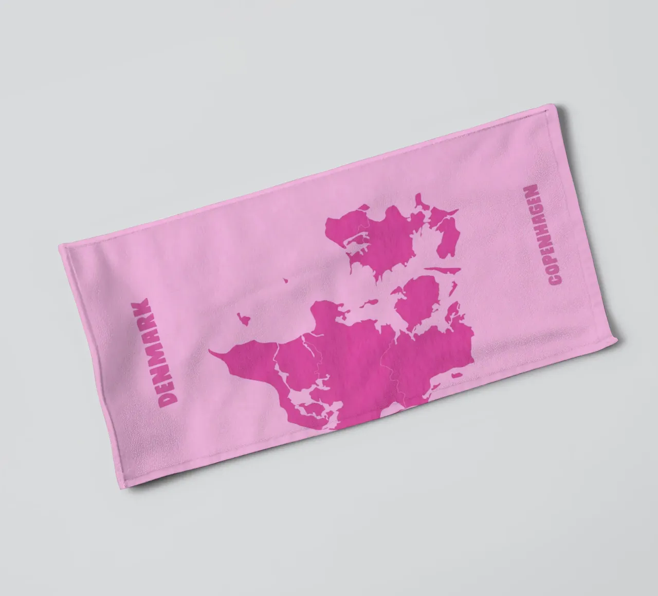 Denmark Copenhagen Map asciugamano da bagno da Attaboy Dsgn