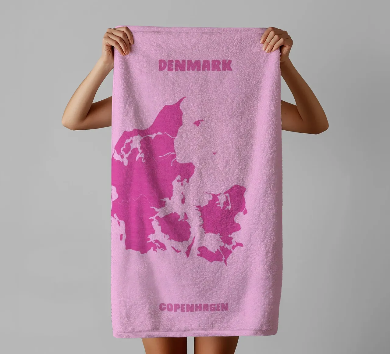 Denmark Copenhagen Map asciugamano da bagno da Attaboy Dsgn