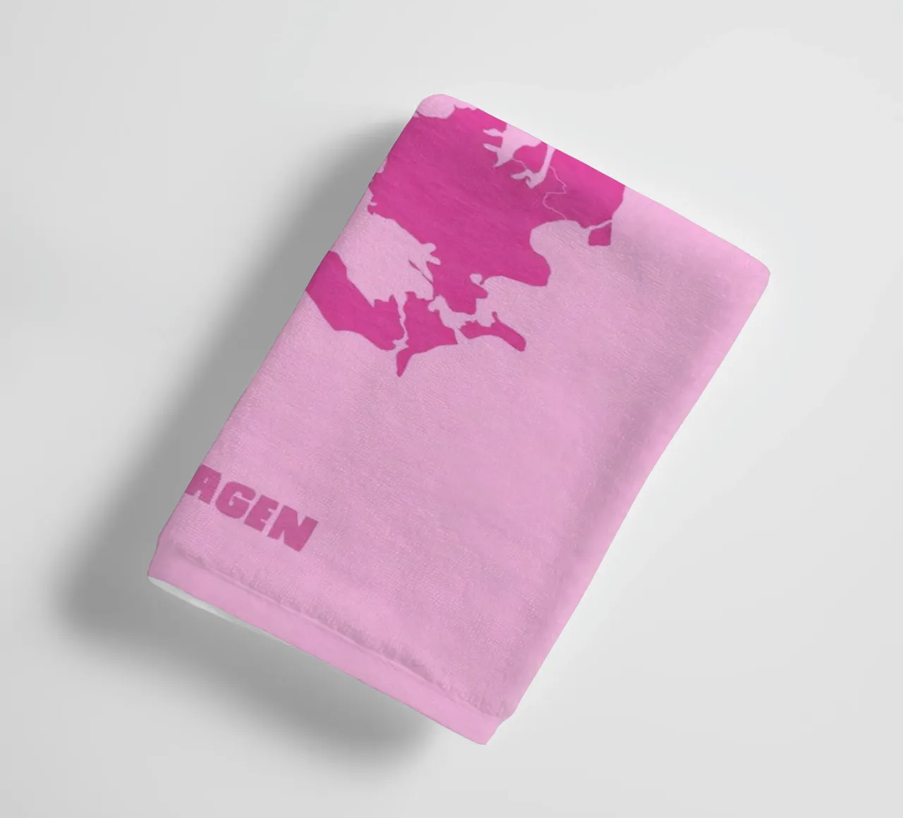 Denmark Copenhagen Map asciugamano da bagno da Attaboy Dsgn