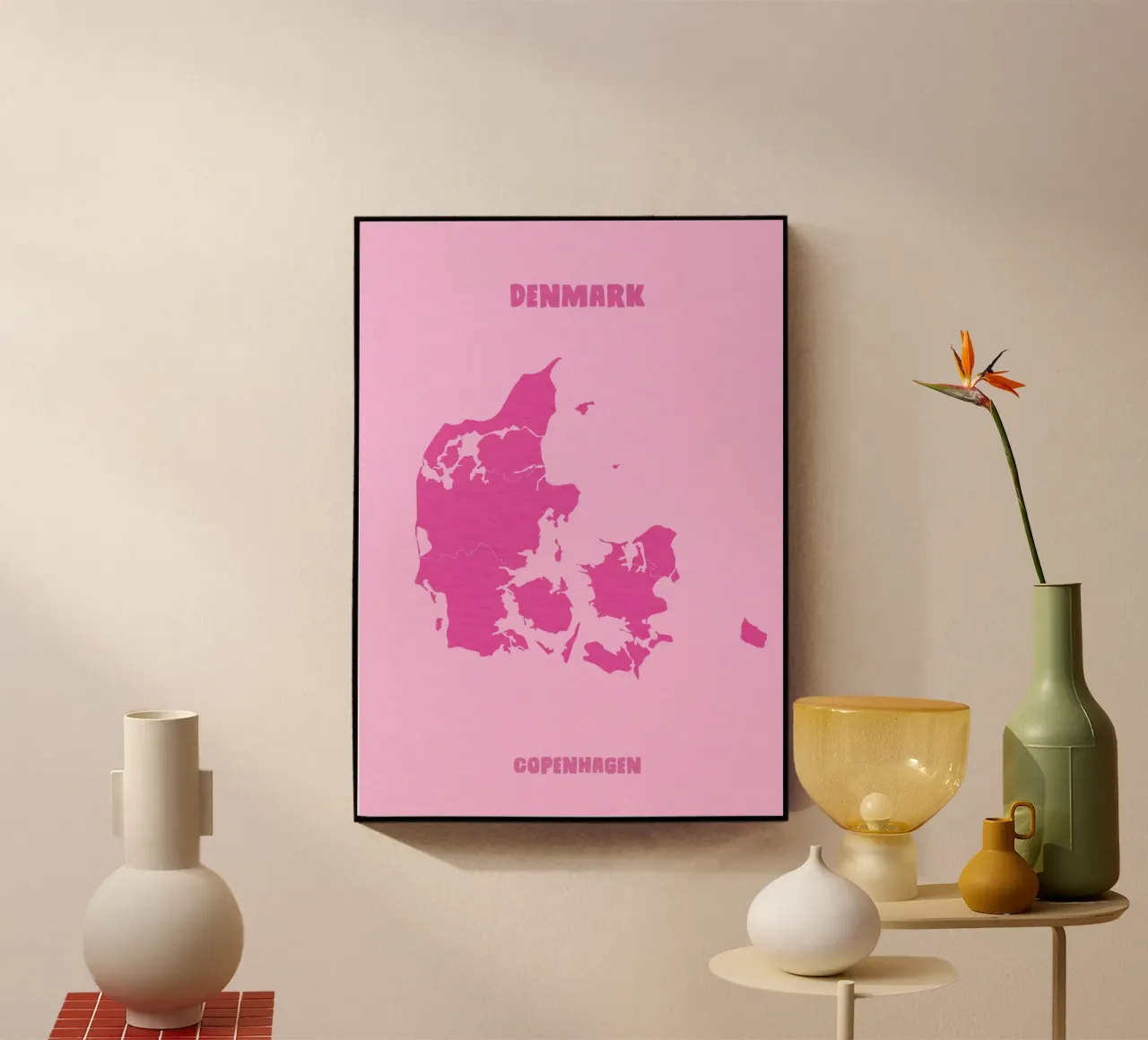 Denmark Copenhagen Map plexiglass da Attaboy Dsgn