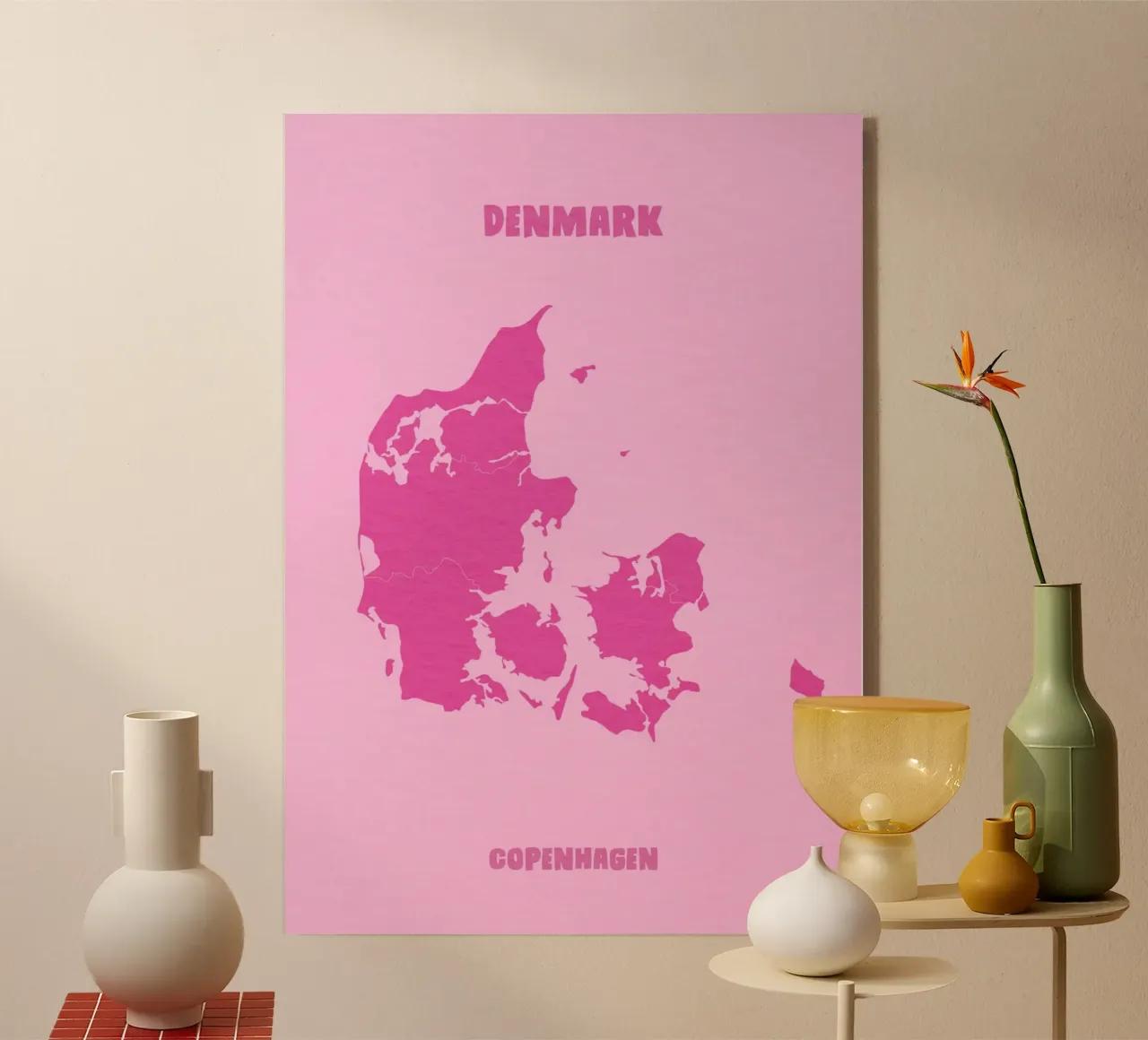 Denmark Copenhagen Map plexiglass da Attaboy Dsgn
