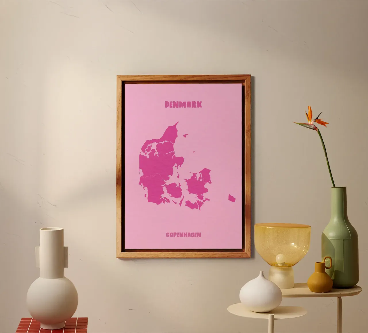 Denmark Copenhagen Map alluminio dibond da Attaboy Dsgn