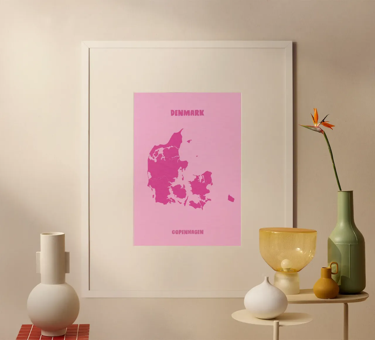 Denmark Copenhagen Map carta hahnemühle da Attaboy Dsgn