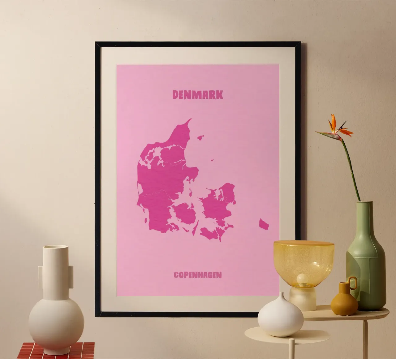 Denmark Copenhagen Map carta hahnemühle da Attaboy Dsgn