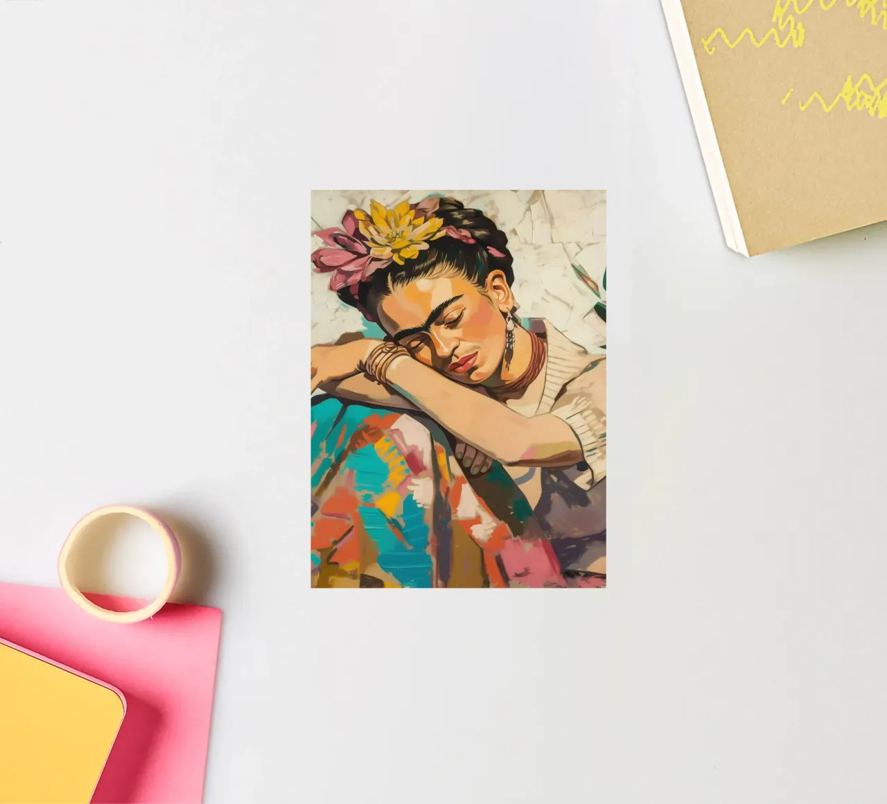 Le paysage de rêve de Frida autocollant de Carinaprint