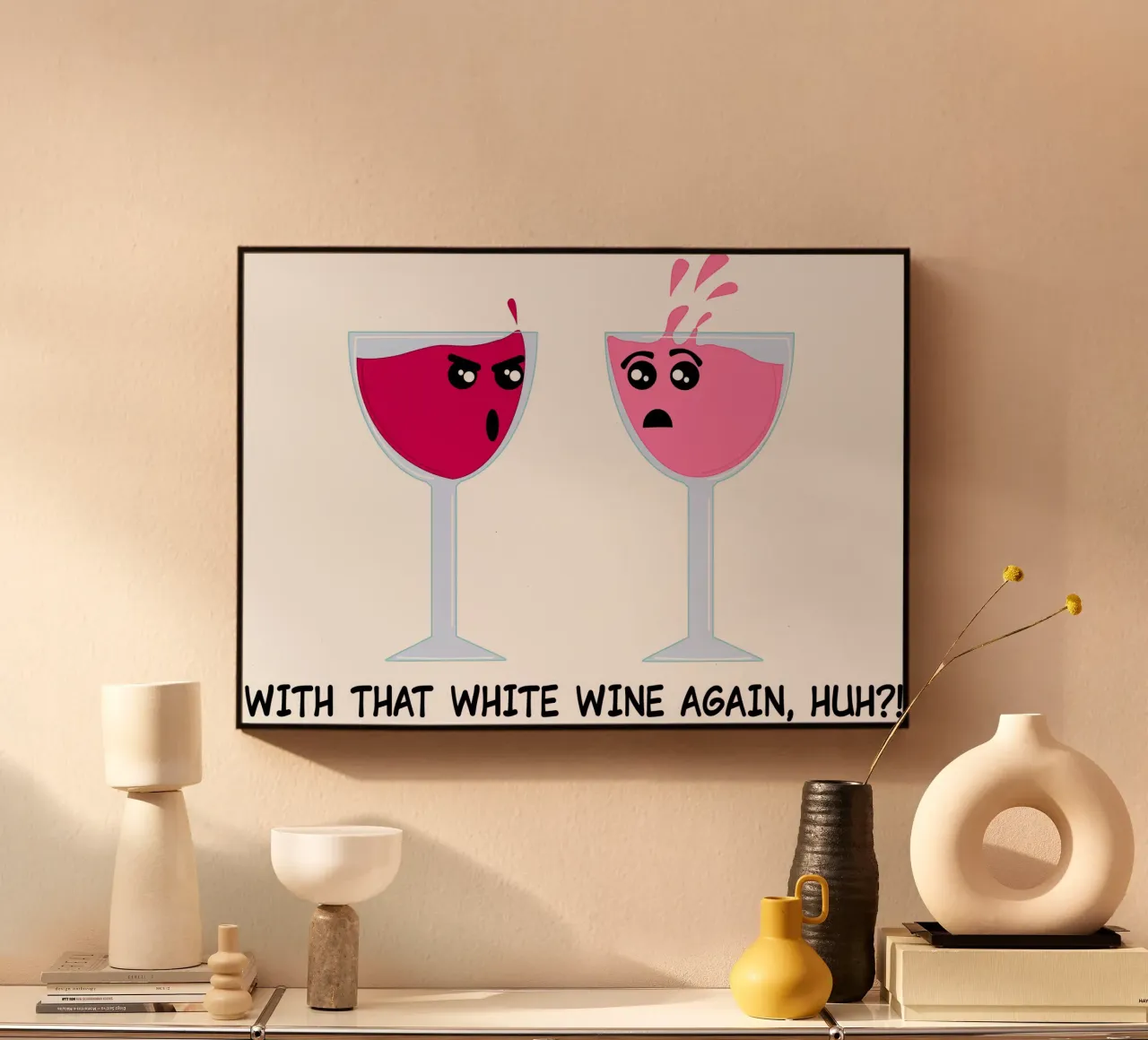 Vignetta divertente sul vino plexiglass da sillyindustries