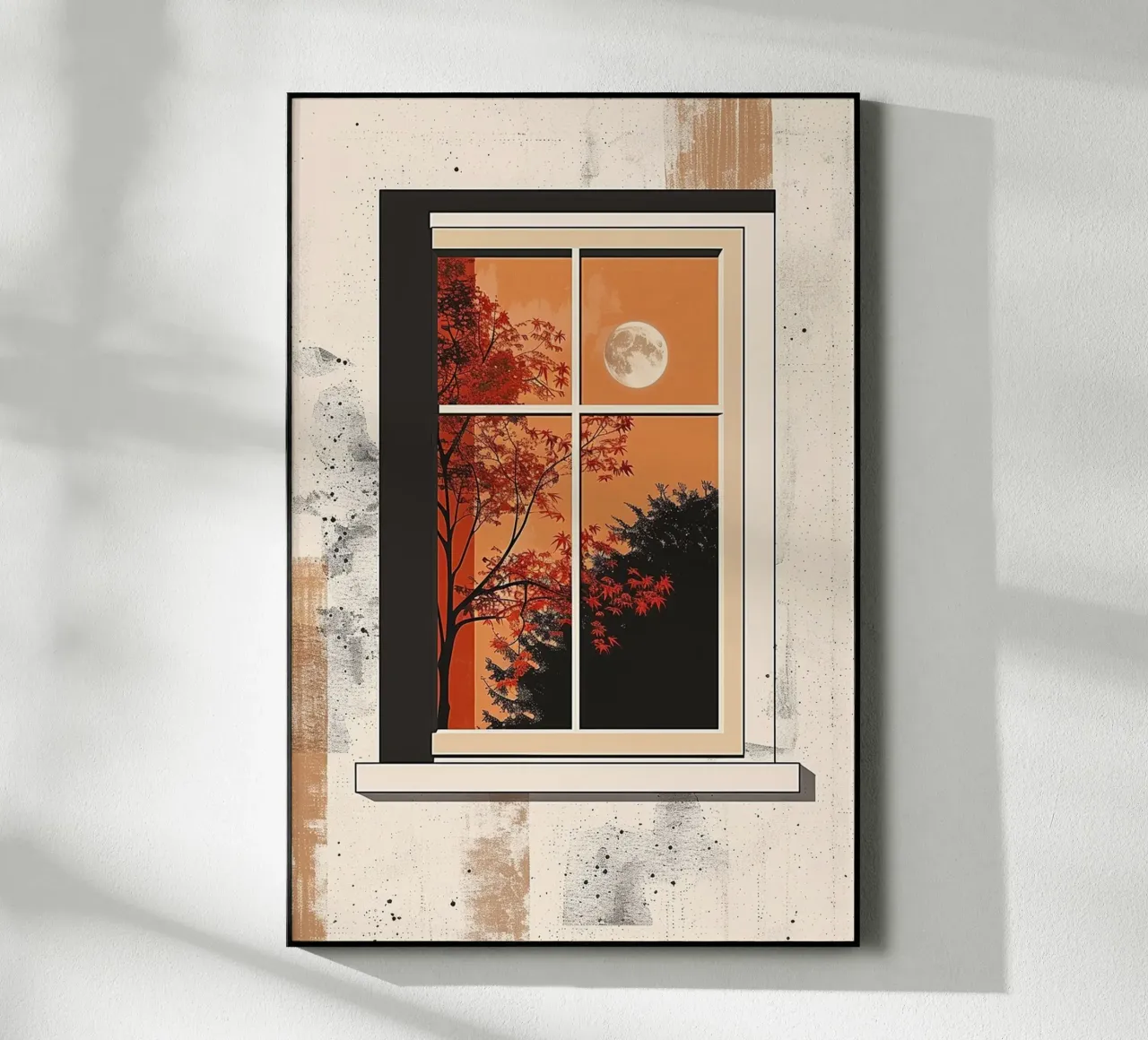 Moonlit Autumn Window plexiglass da Mosaic Dialogue