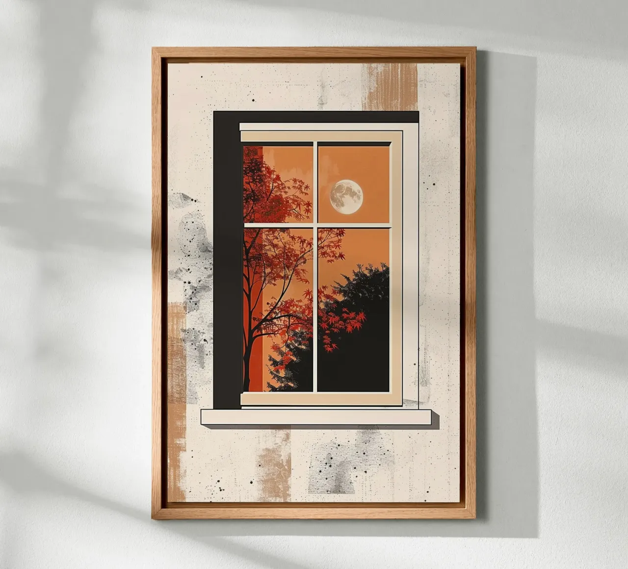 Moonlit Autumn Window alluminio dibond da Mosaic Dialogue