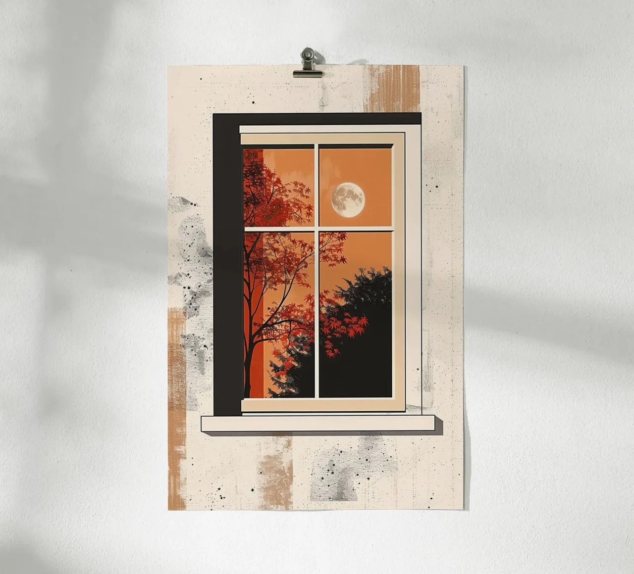 Moonlit Autumn Window carta hahnemühle da Mosaic Dialogue