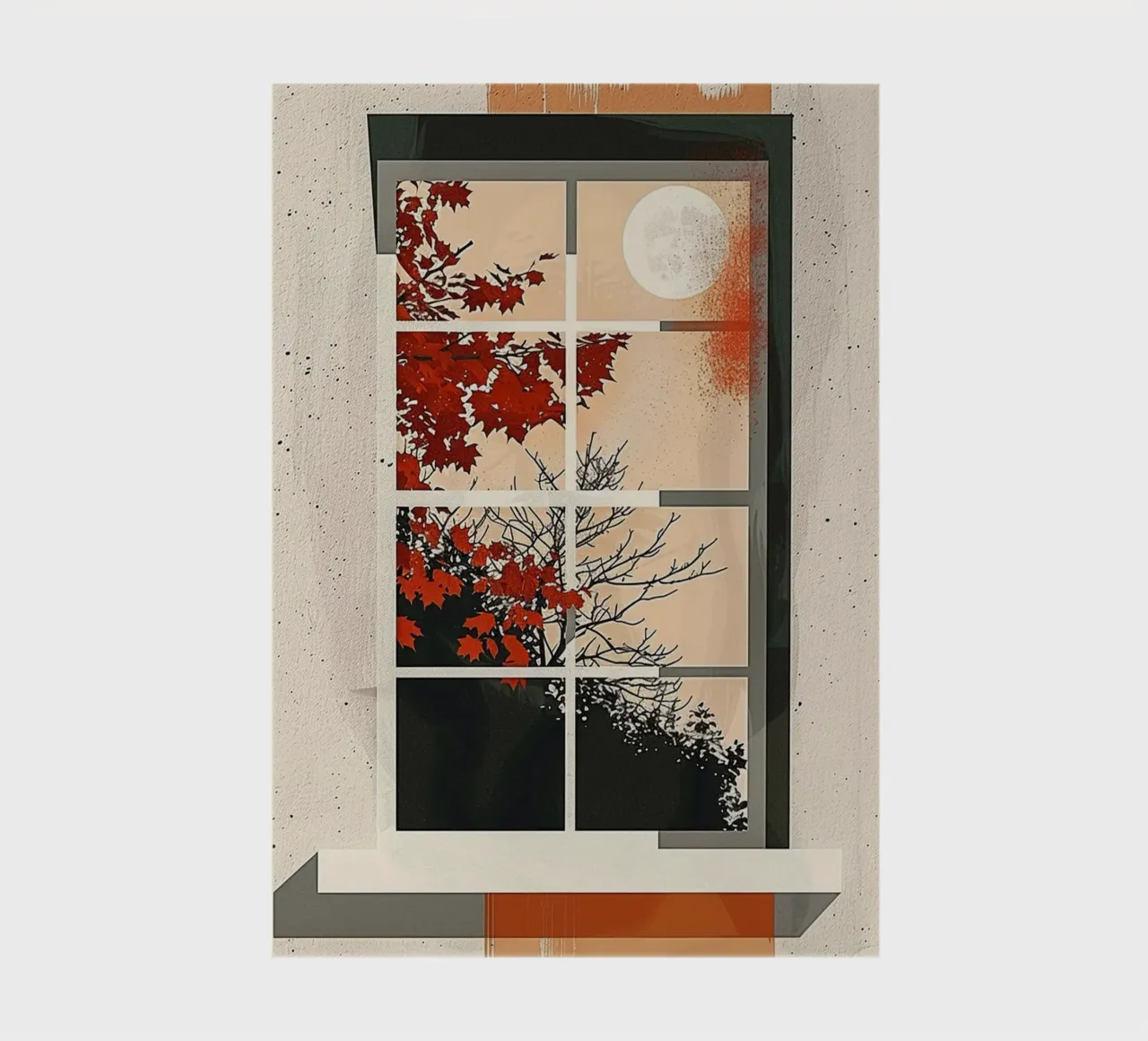 Autumn Moon Through the Window diario da Mosaic Dialogue