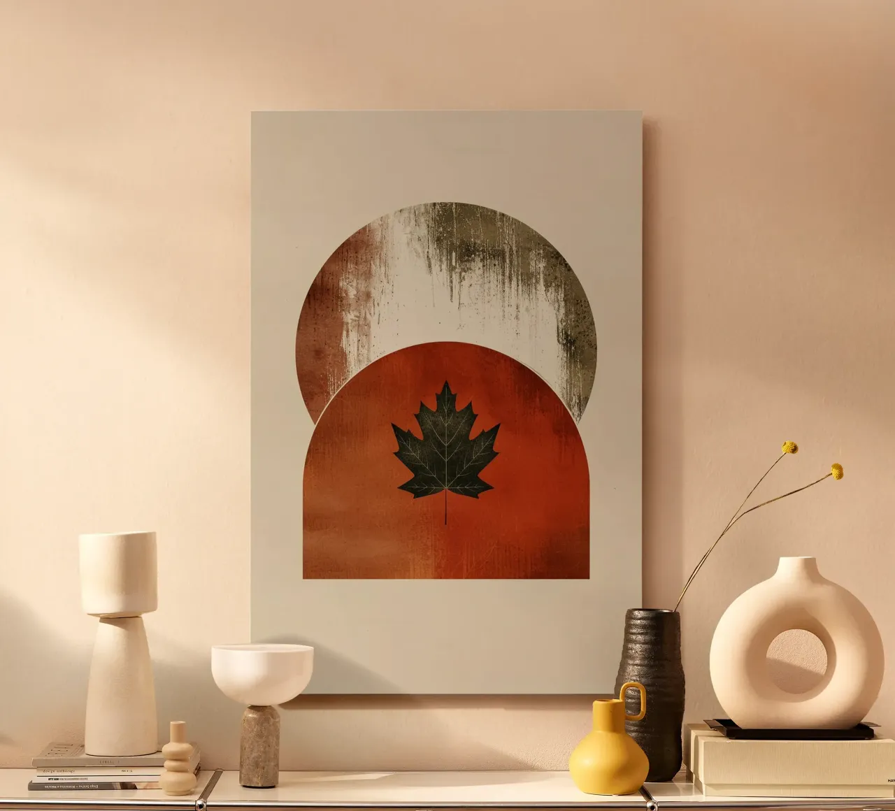 Geometric Autumn Balance alluminio dibond da Mosaic Dialogue