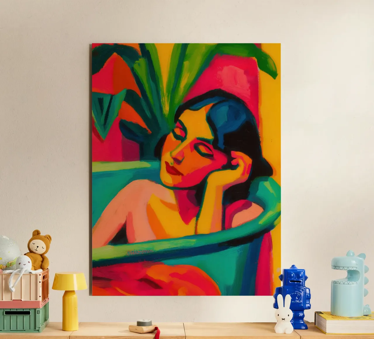 Donna in un bagno di dopamina | Pura gioia di vivere alluminio dibond da Autofocus