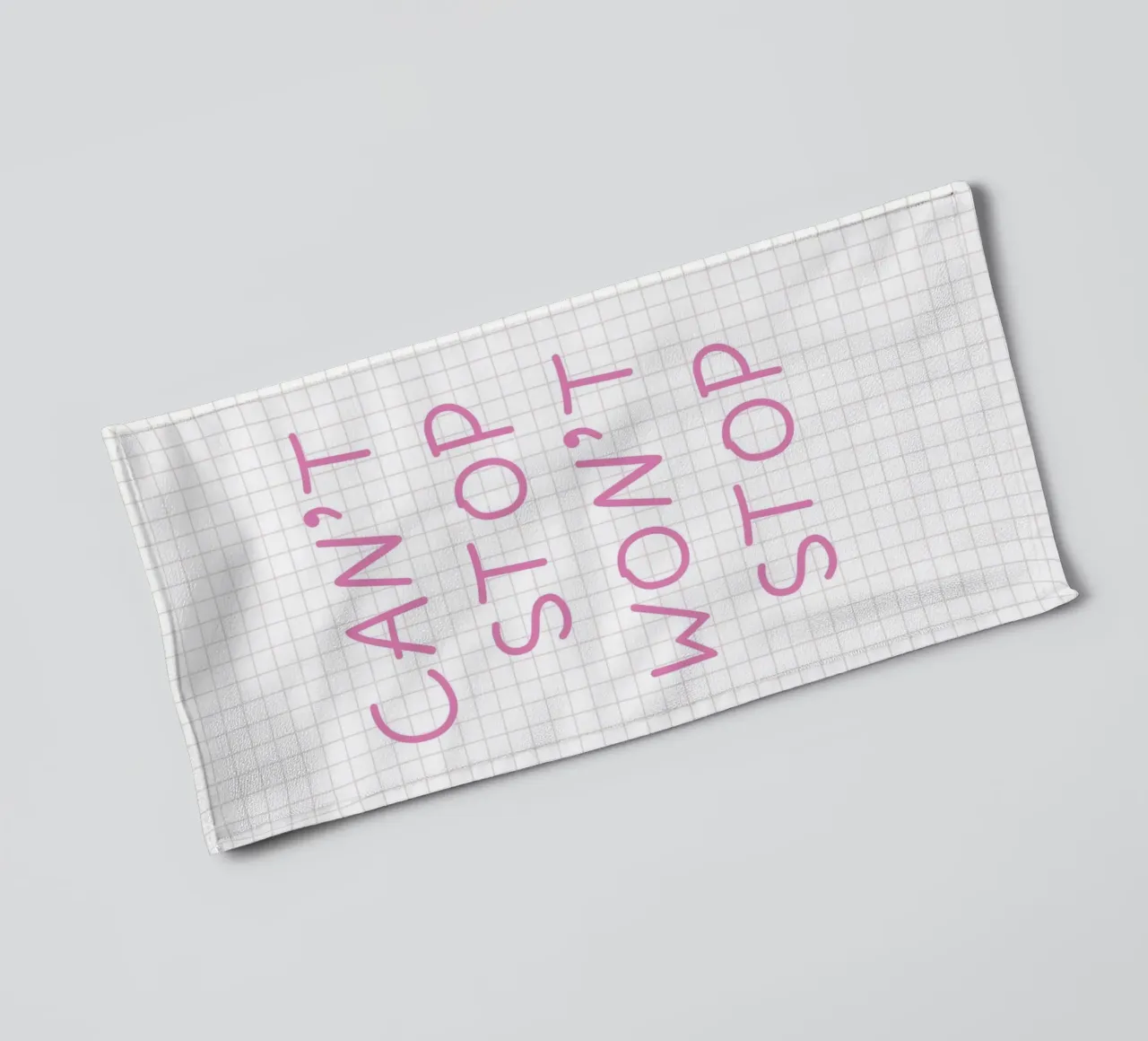 Can’t Stop Won’t Stop Typography asciugamano da bagno da Attaboy Dsgn