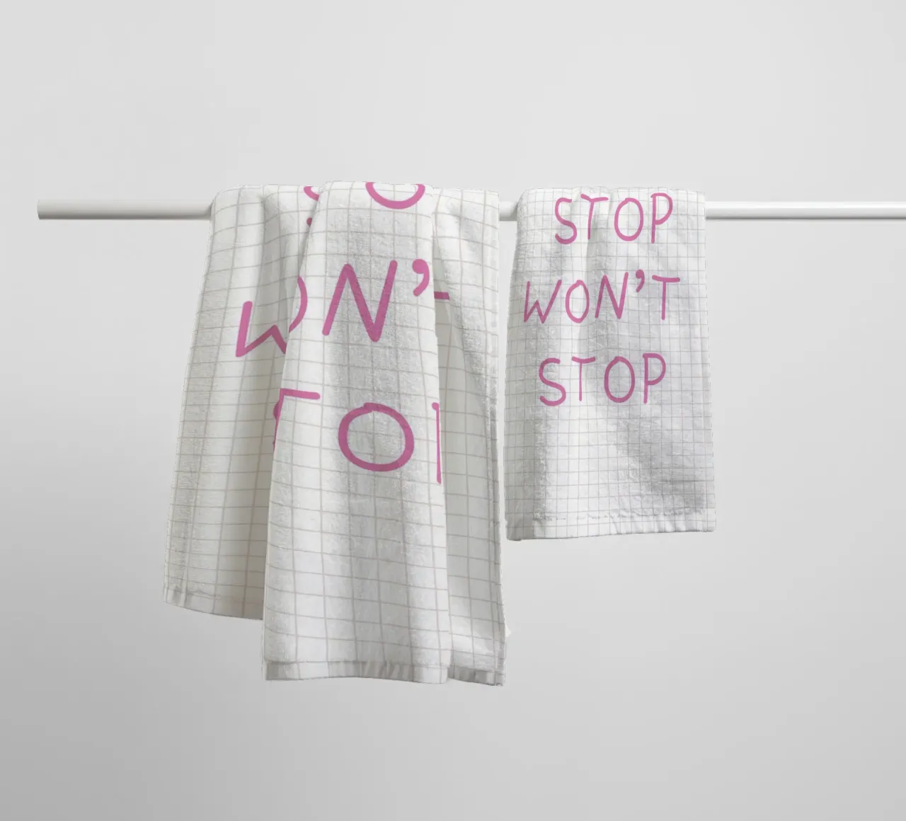 Can’t Stop Won’t Stop Typography asciugamano da bagno da Attaboy Dsgn
