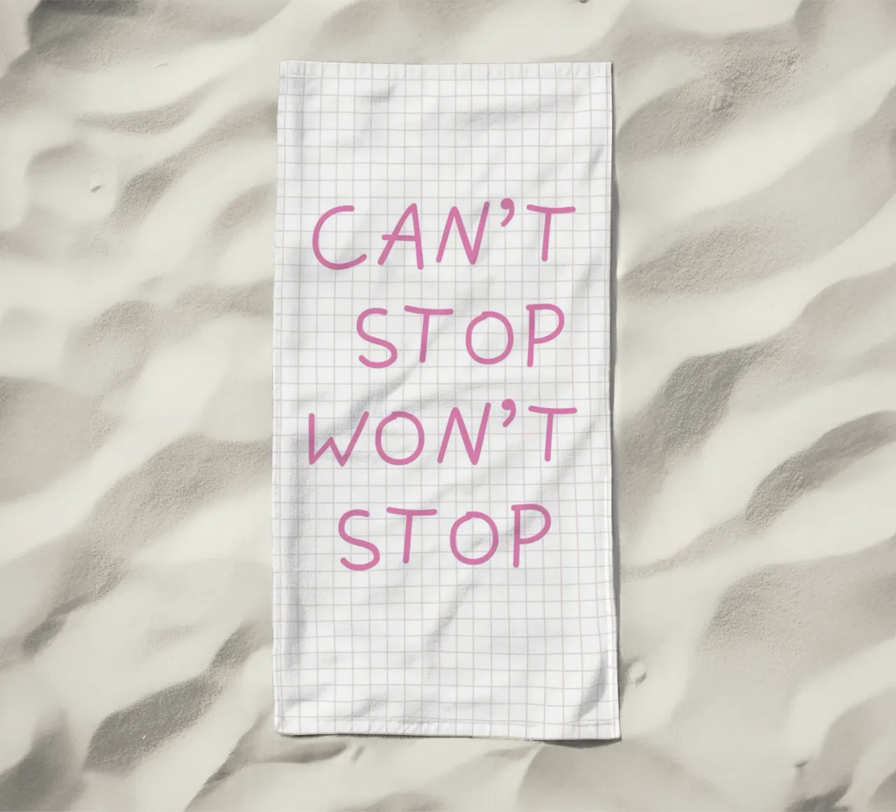 Can’t Stop Won’t Stop Typography telo mare da Attaboy Dsgn