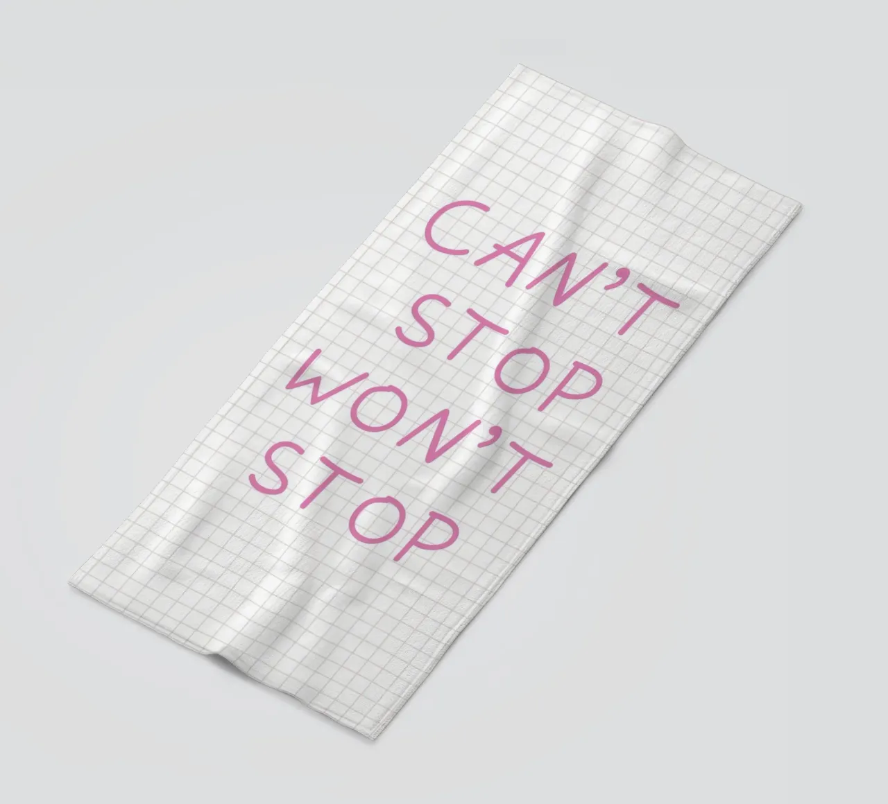 Can’t Stop Won’t Stop Typography telo mare da Attaboy Dsgn