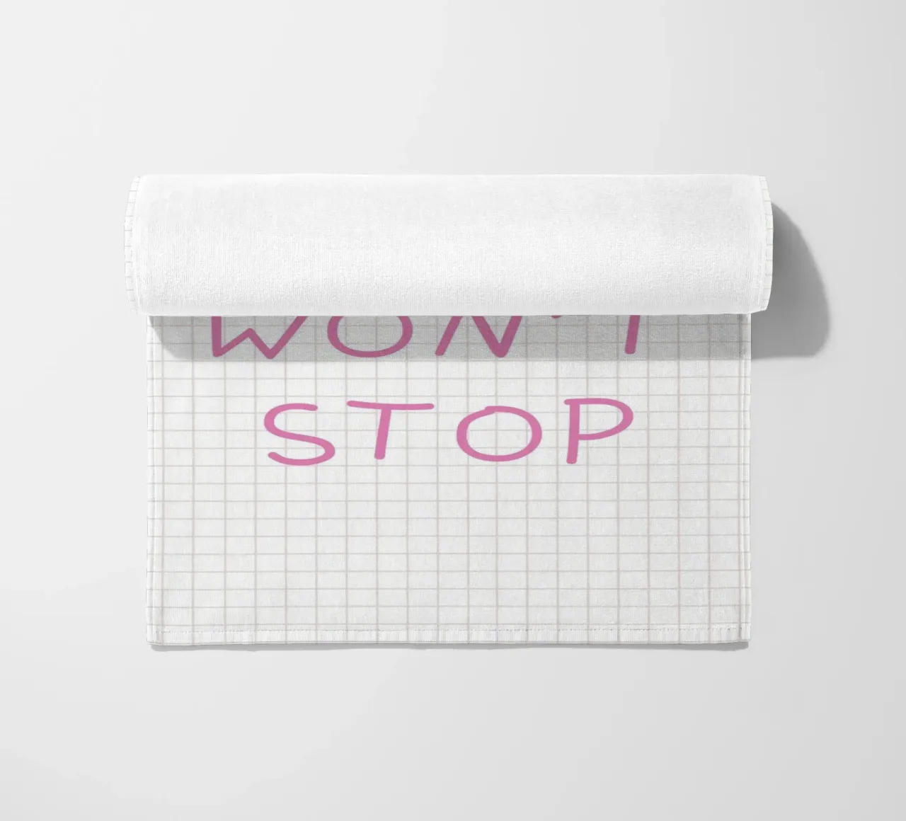 Can’t Stop Won’t Stop Typography telo mare da Attaboy Dsgn