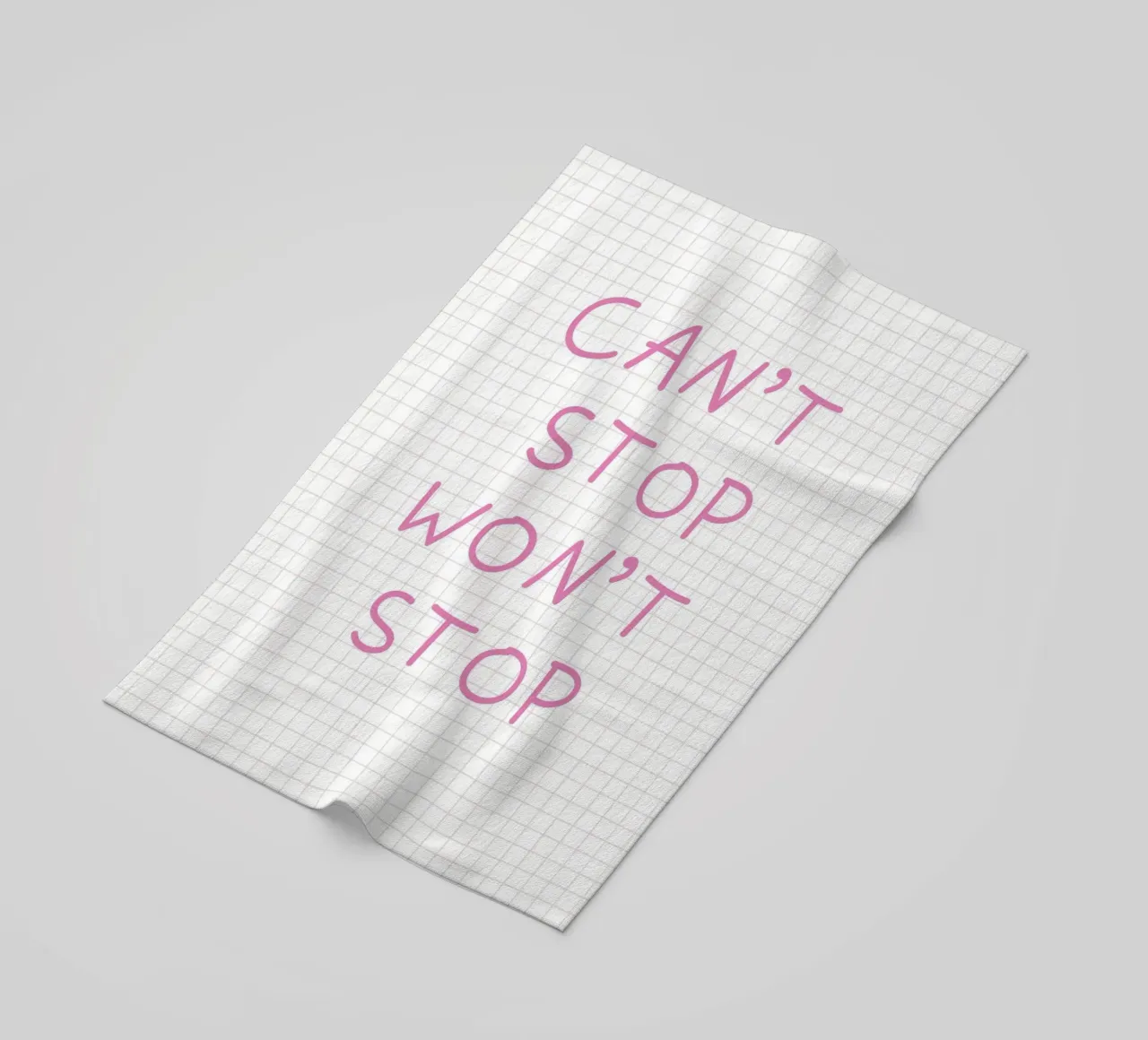 Can’t Stop Won’t Stop Typography telo mare da Attaboy Dsgn