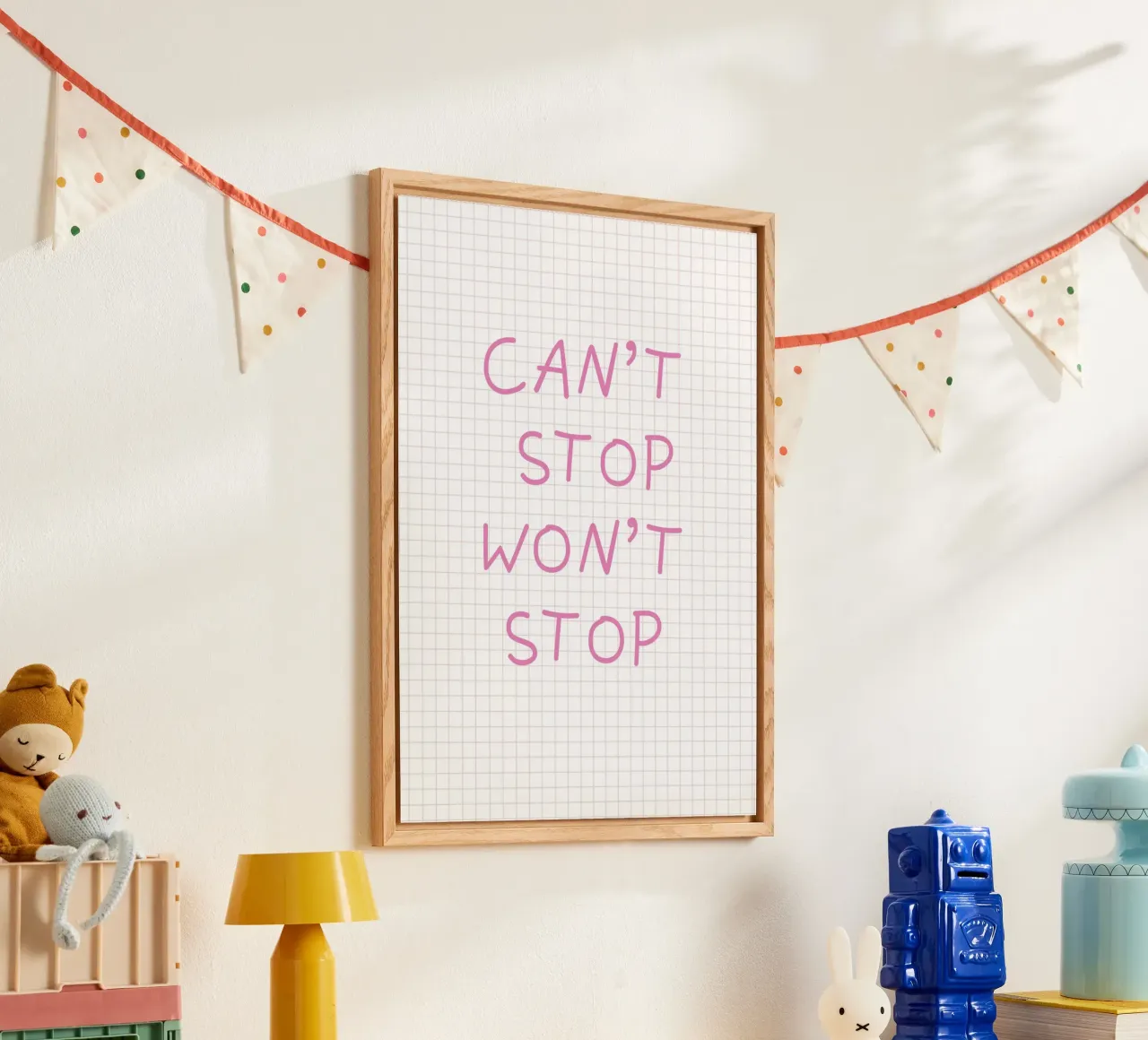 Can’t Stop Won’t Stop Typography plexiglass da Attaboy Dsgn