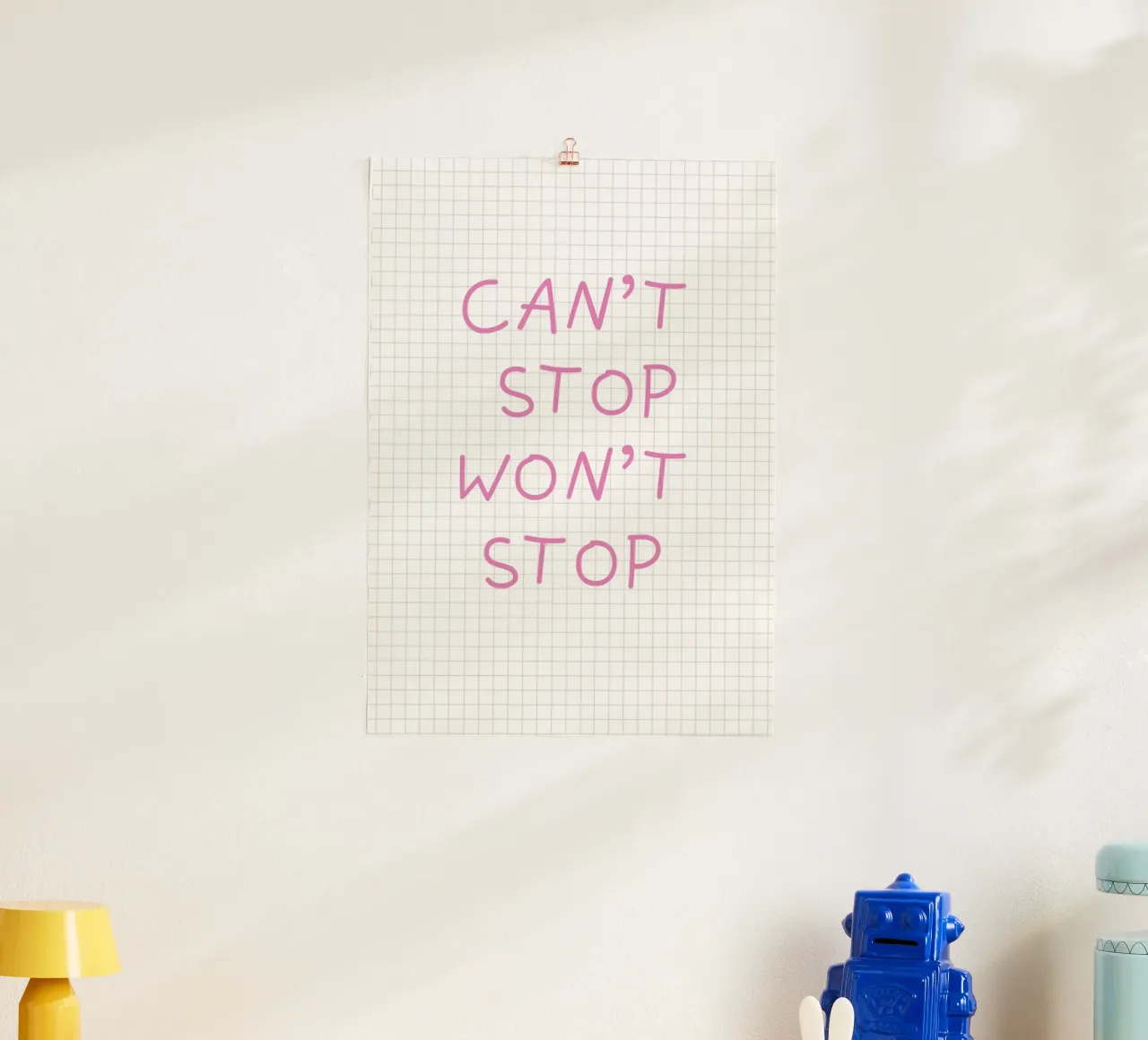 Can’t Stop Won’t Stop Typography carta hahnemühle da Attaboy Dsgn