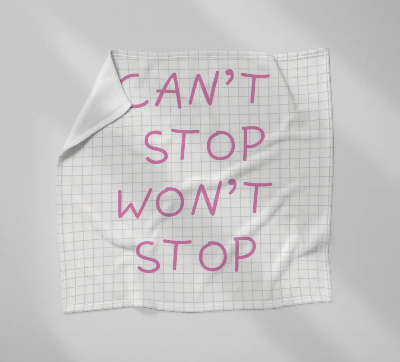 Can’t Stop Won’t Stop Typography coperta in pile da Attaboy Dsgn