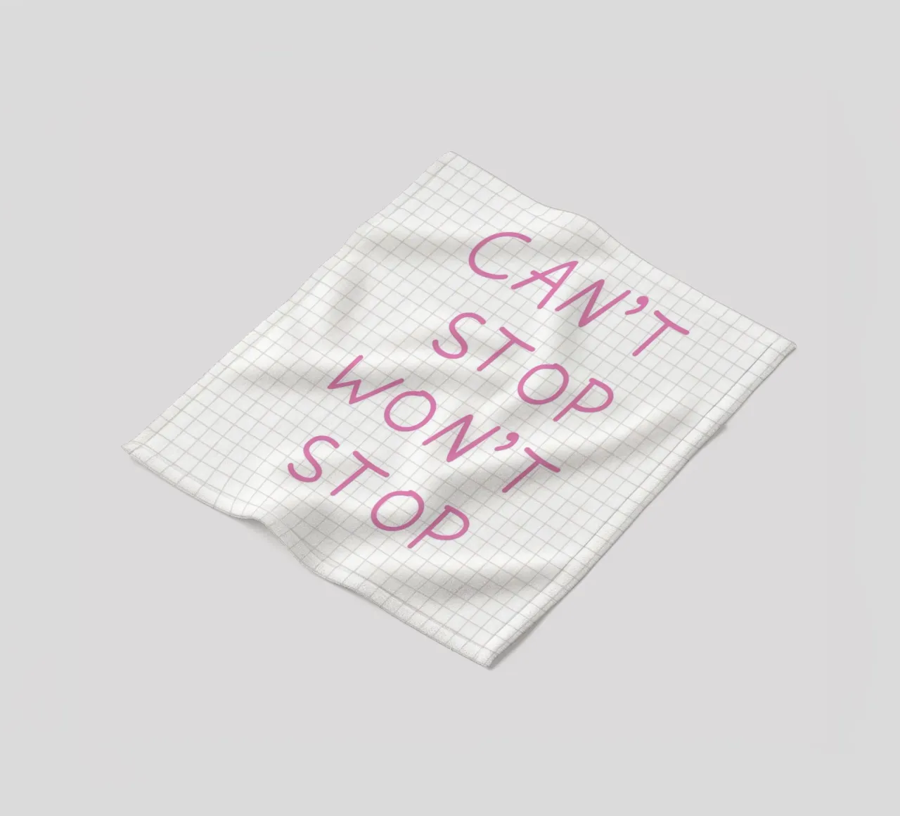 Can’t Stop Won’t Stop Typography coperta in pile da Attaboy Dsgn