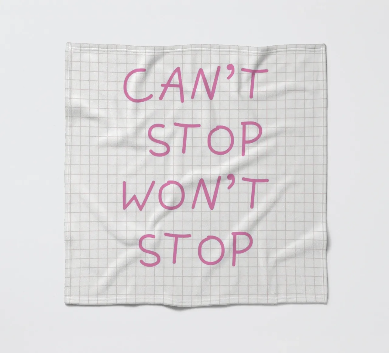 Can’t Stop Won’t Stop Typography coperta in pile da Attaboy Dsgn