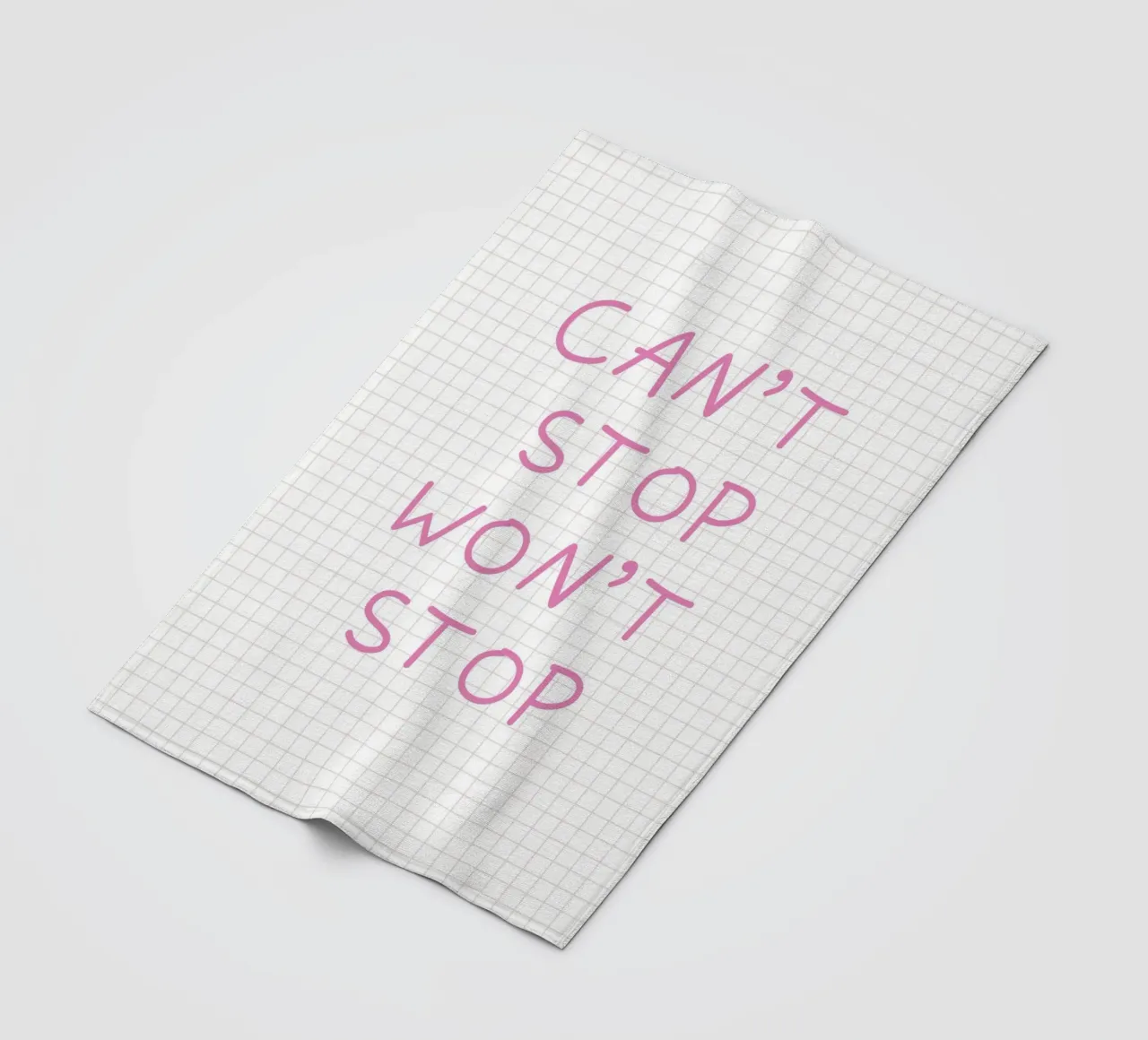 Can’t Stop Won’t Stop Typography coperta in pile da Attaboy Dsgn
