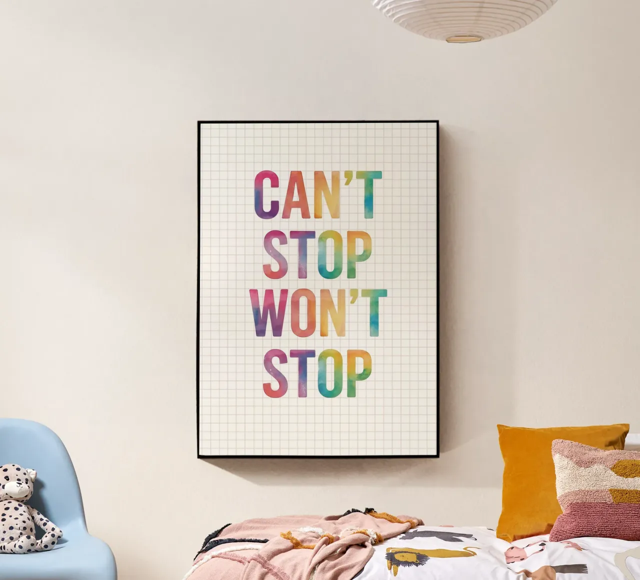 Can’t Stop Won’t Stop Quote plexiglass da Attaboy Dsgn