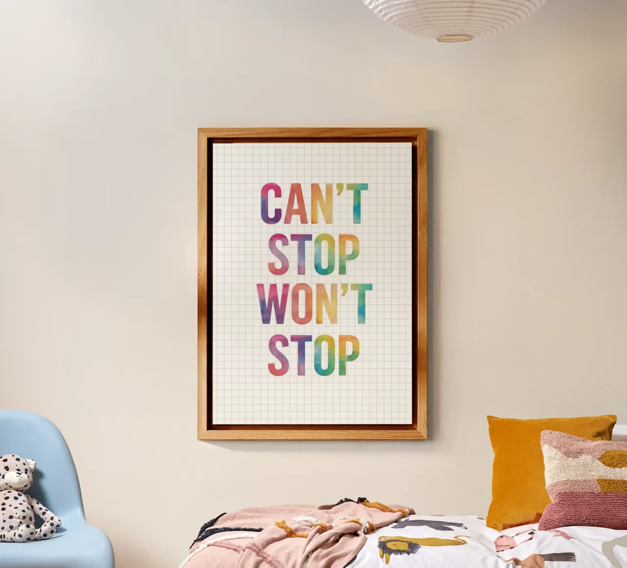 Can’t Stop Won’t Stop Quote alluminio dibond da Attaboy Dsgn