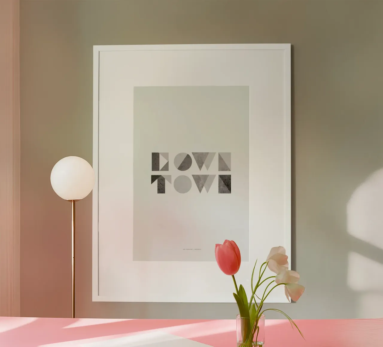 Downtown poster with plastic frame by The Wall Shop