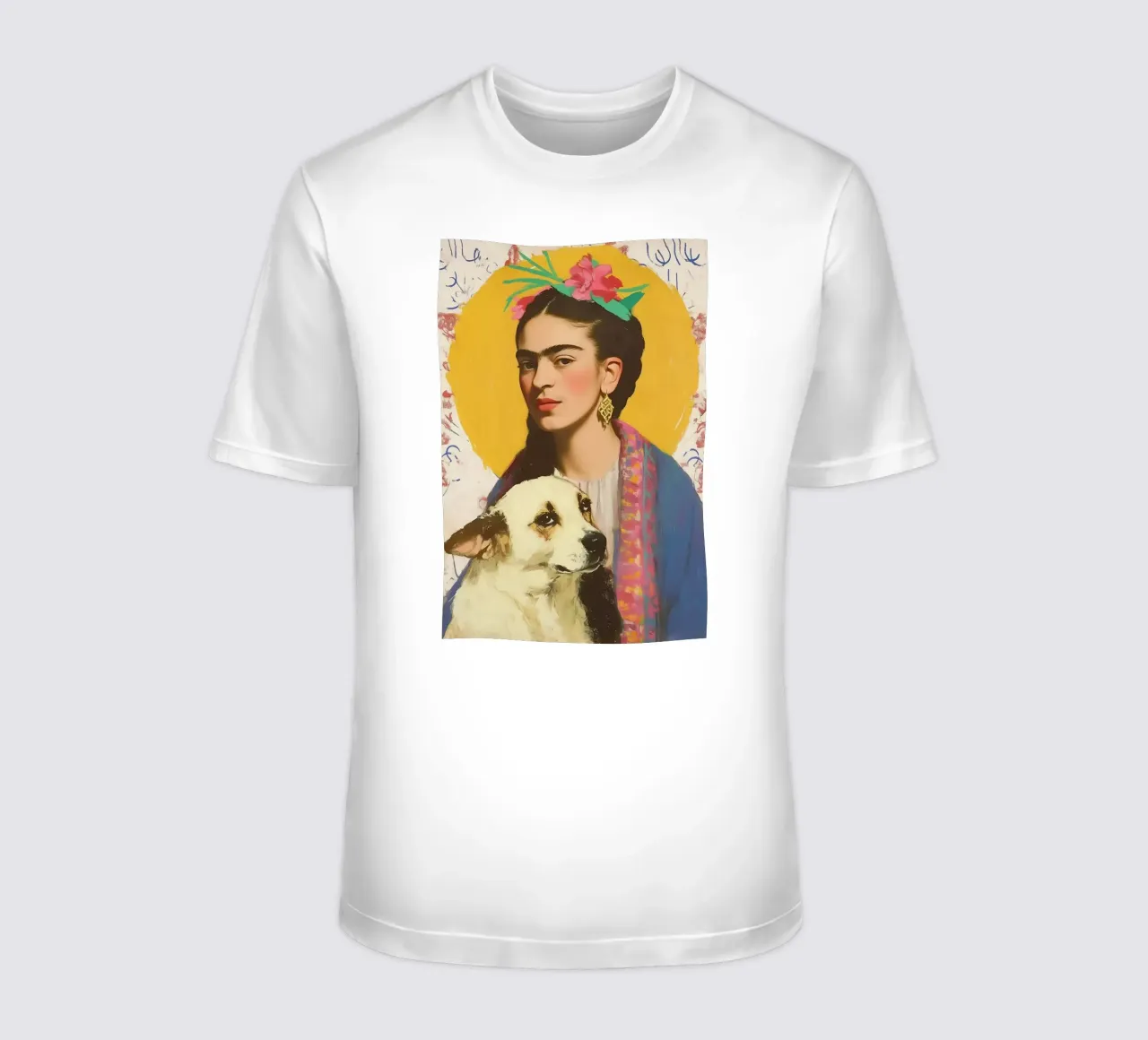 Il fedele compagno canino di Frida t-shirt da Carinaprint