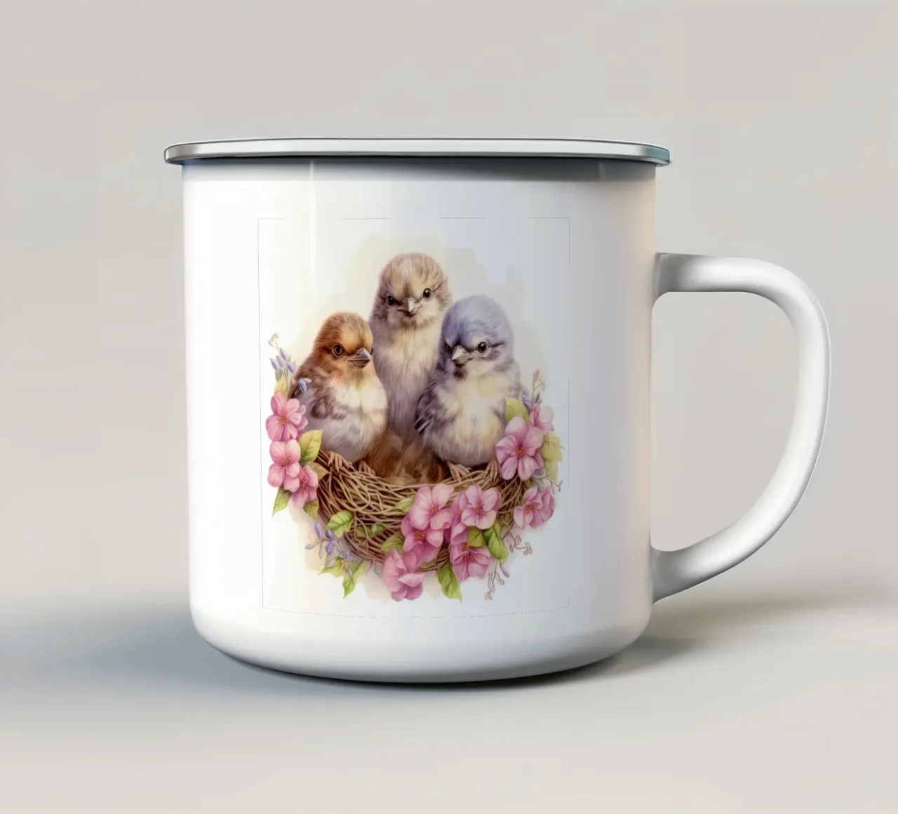 Piccoli fringuelli tazza in smalto da Happy Littles