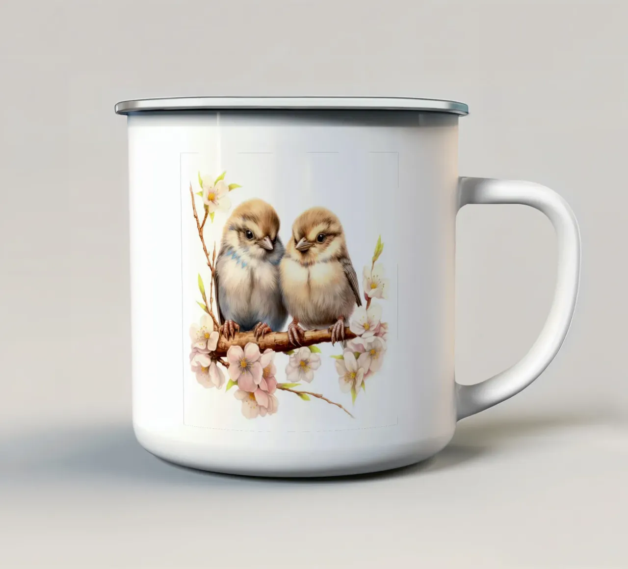 Piccoli fringuelli tazza in smalto da Happy Littles