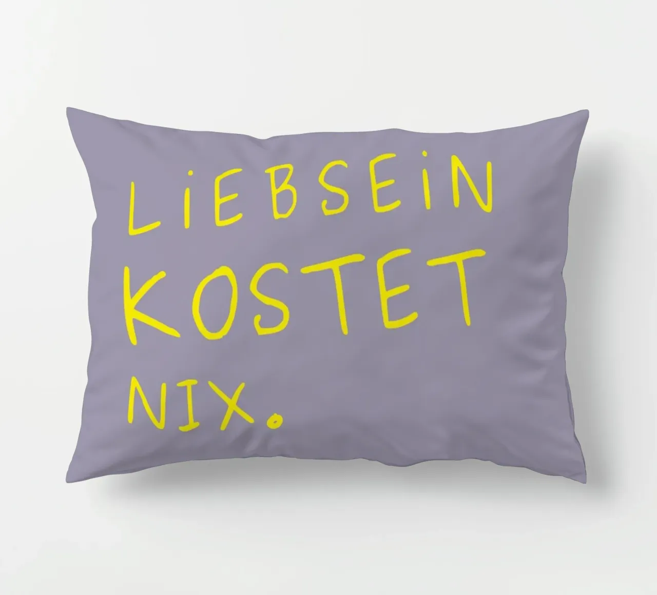 Liebsein kostet nix. cuscino da PurePeachStudio