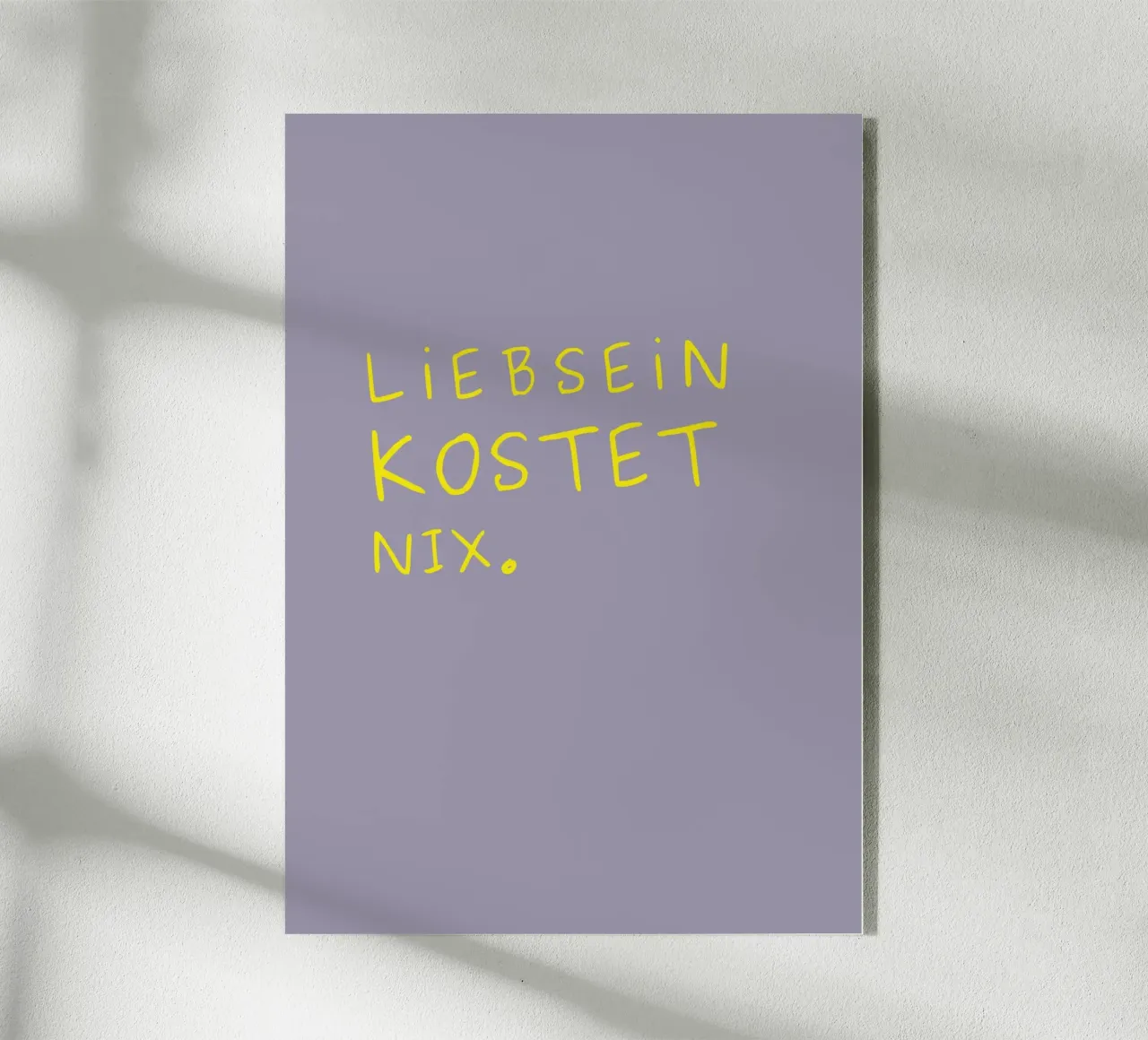 Liebsein kostet nix. plexiglass da PurePeachStudio