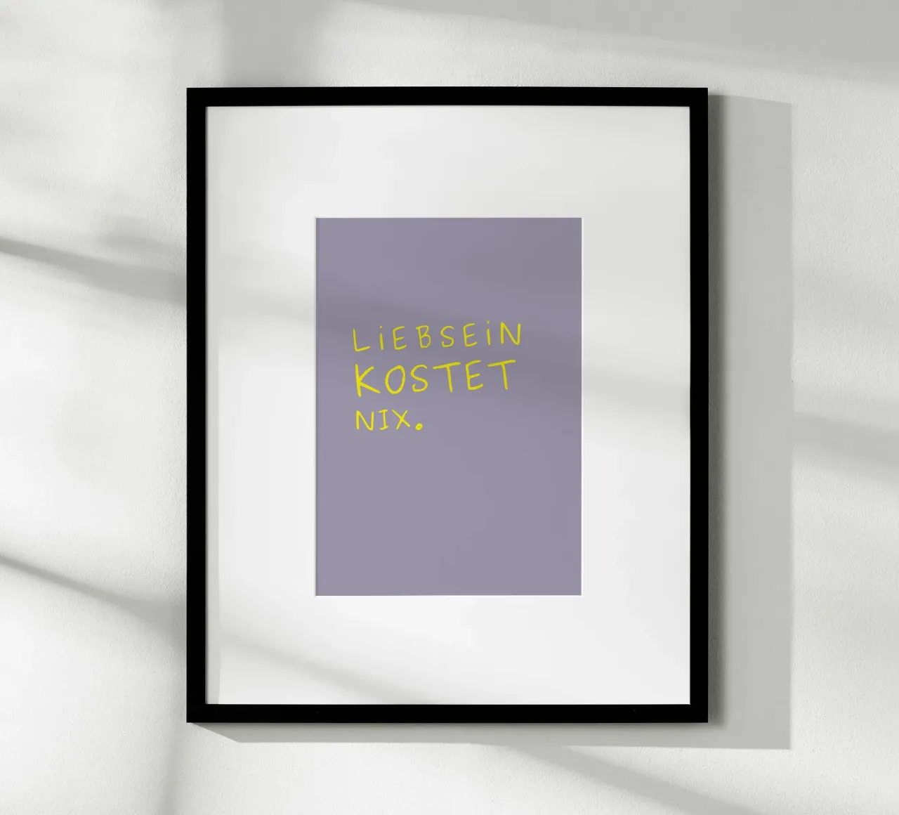 Liebsein kostet nix. carta hahnemühle da PurePeachStudio