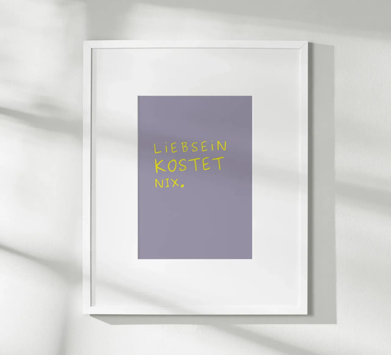 Liebsein kostet nix. carta hahnemühle da PurePeachStudio