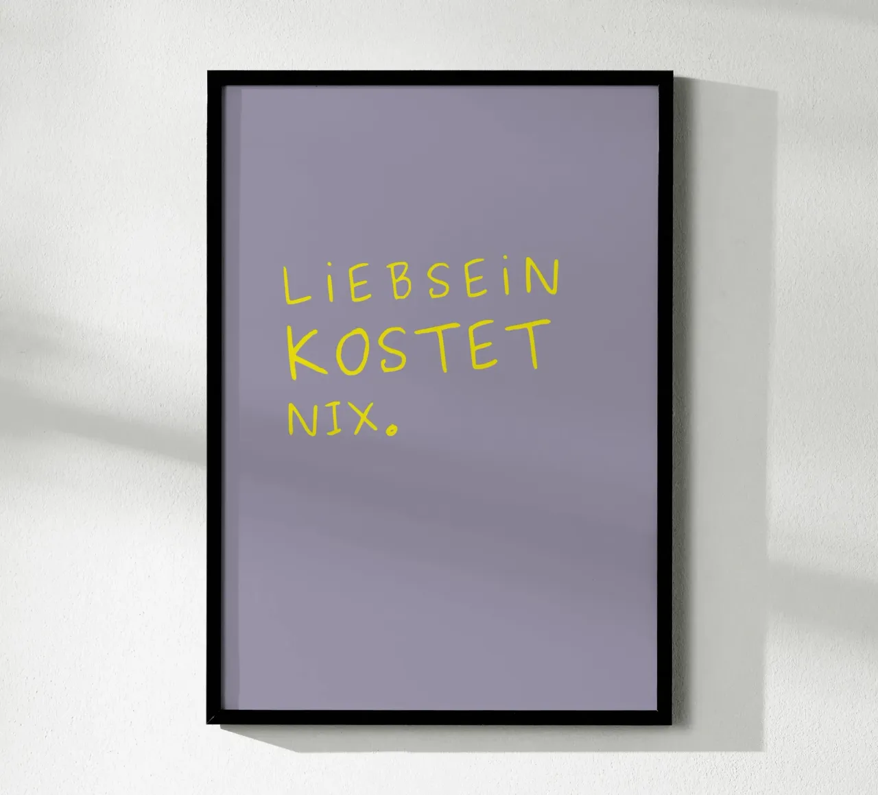 Liebsein kostet nix. carta hahnemühle da PurePeachStudio