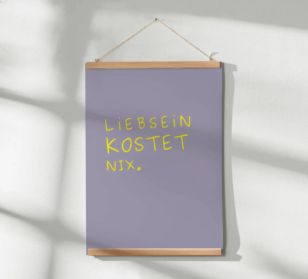 Liebsein kostet nix. carta hahnemühle da PurePeachStudio