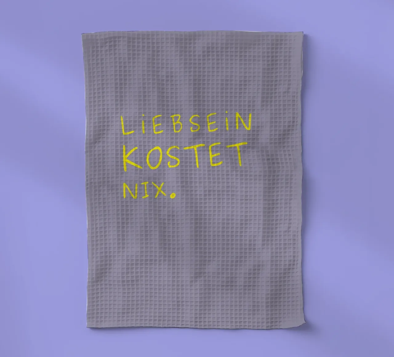 Liebsein kostet nix. canovaccio da cucina da PurePeachStudio