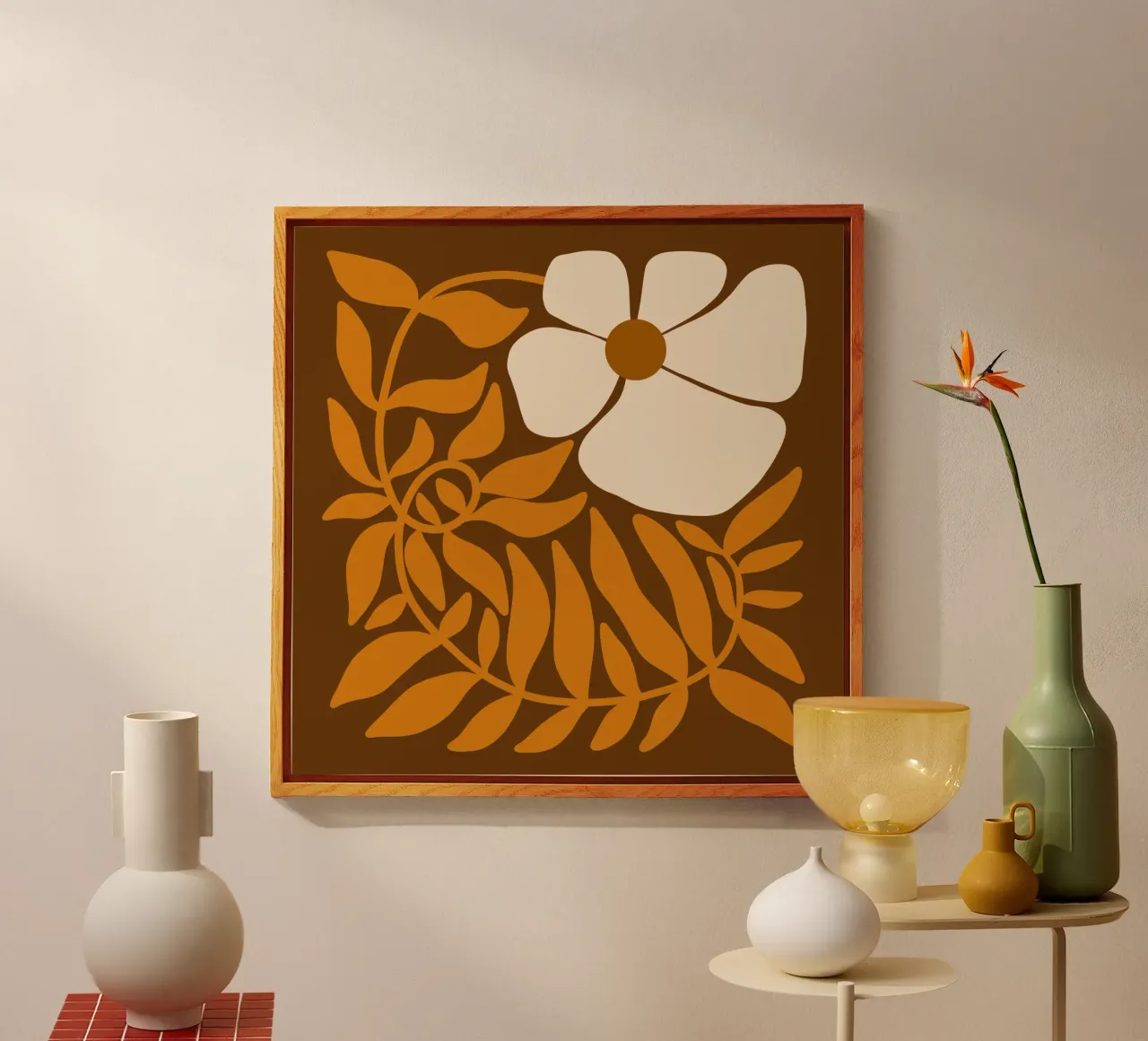 Cozy fall flower bloom plexiglass da TijanaArtStudio88