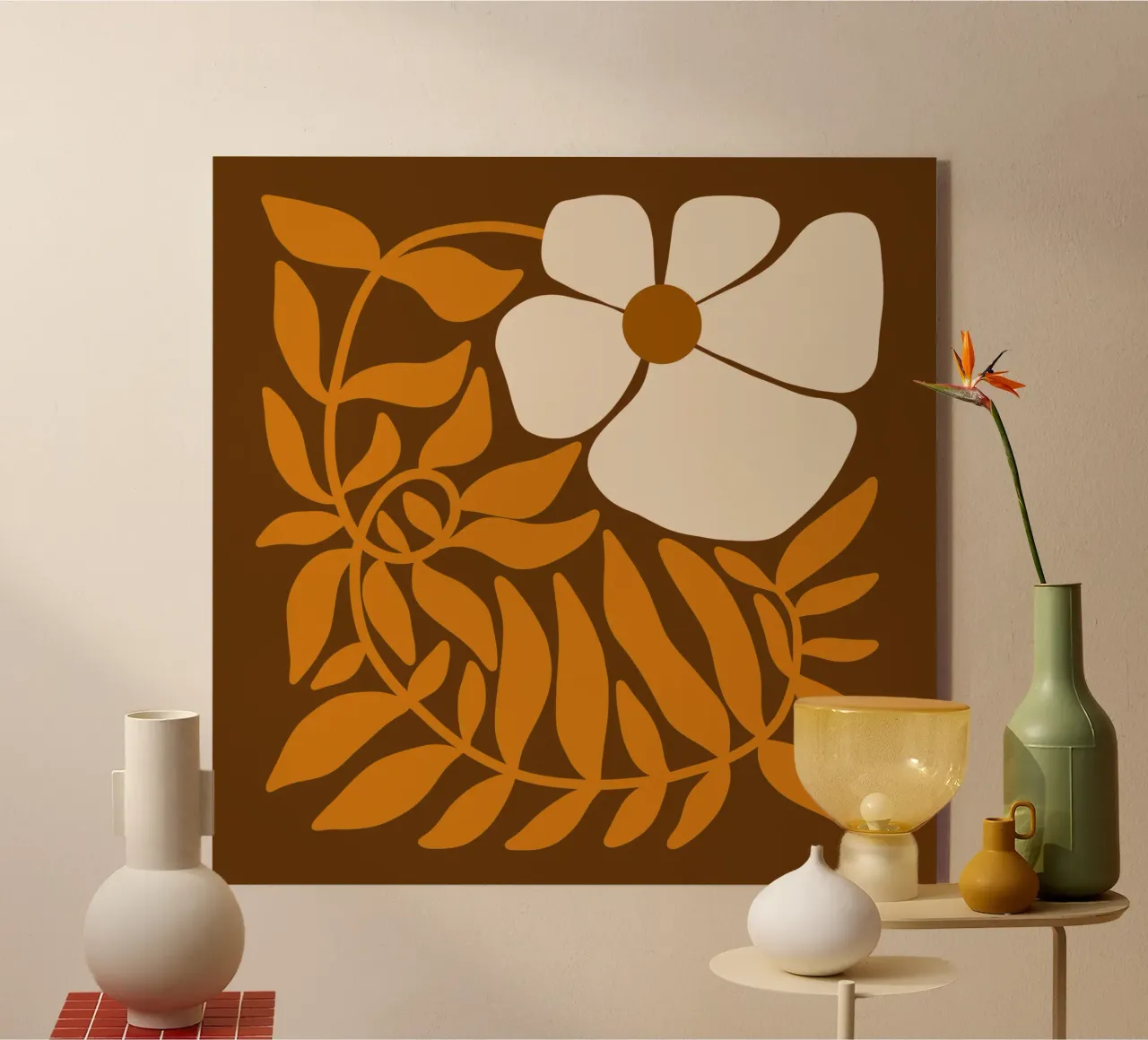 Cozy fall flower bloom plexiglass da TijanaArtStudio88