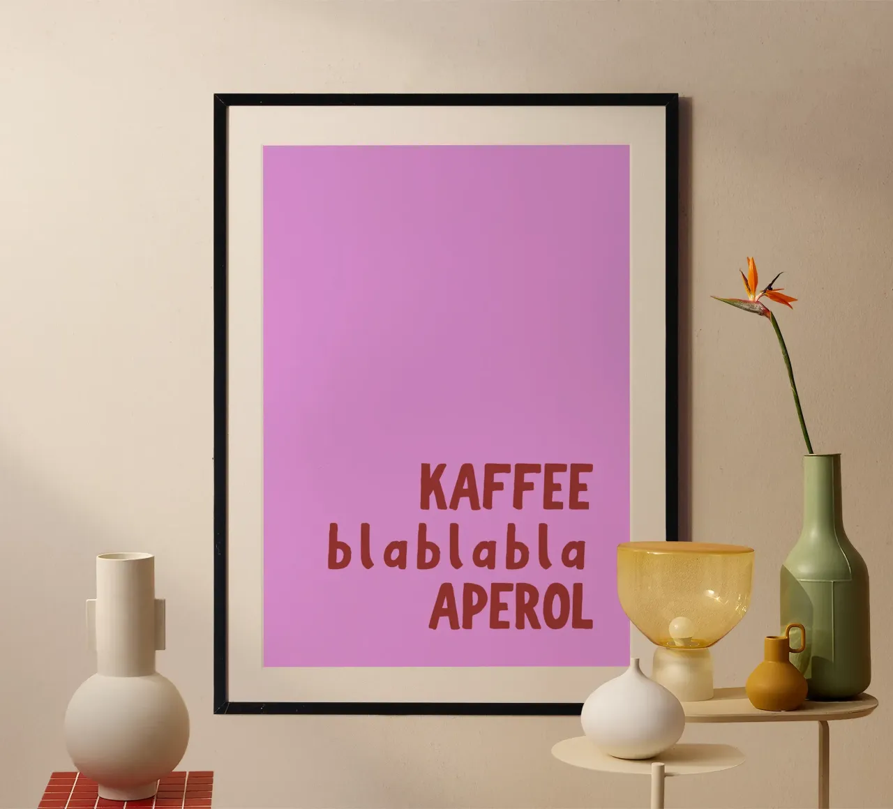 Kaffee Aperol carta hahnemühle da PurePeachStudio