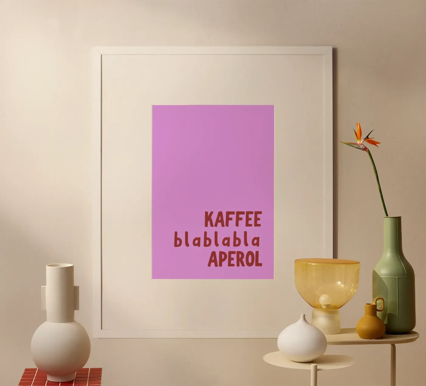 Kaffee Aperol poster da PurePeachStudio
