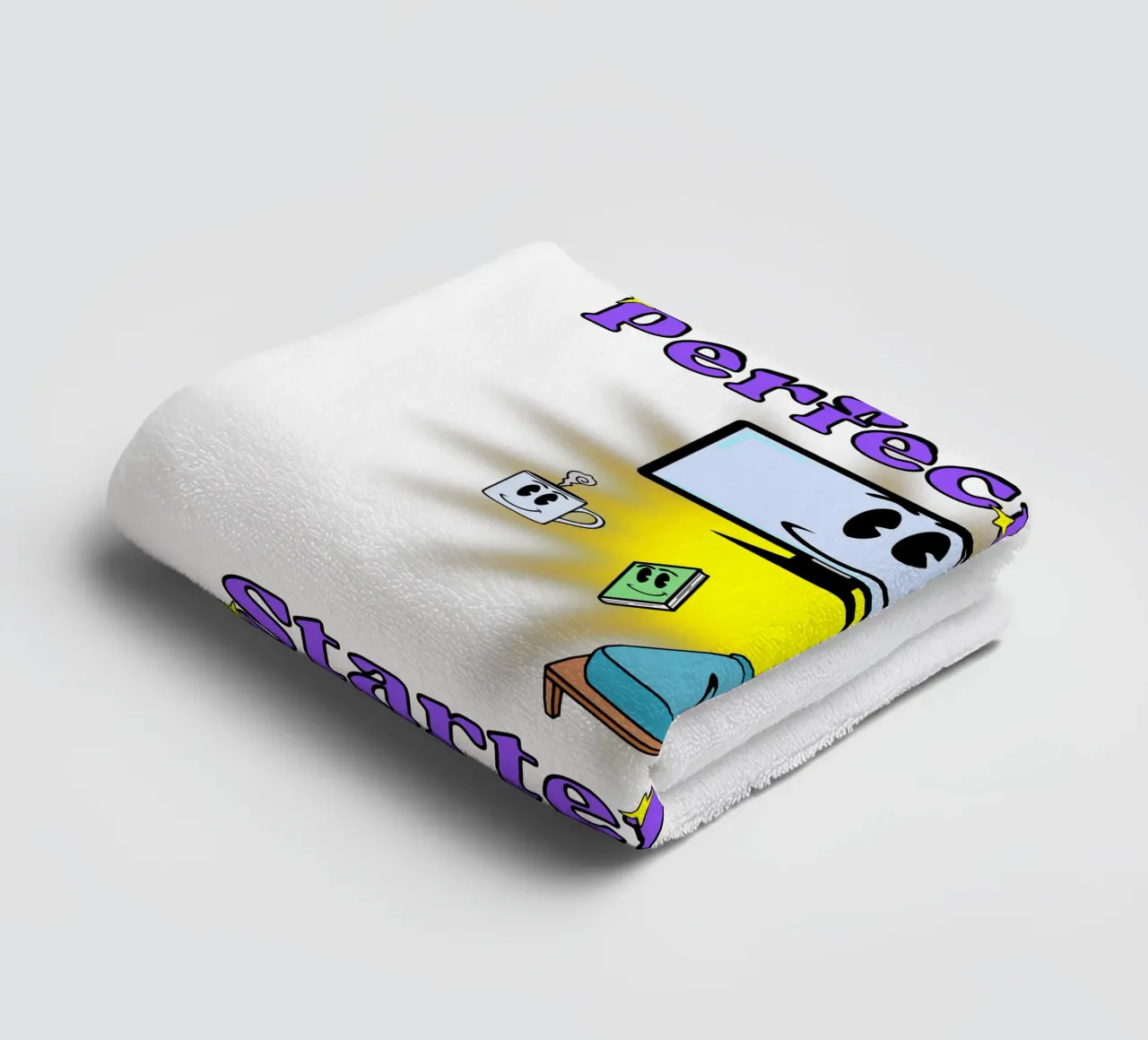 Notte perfetta Accogliente in casa Cartone animato asciugamano da bagno da sillyindustries