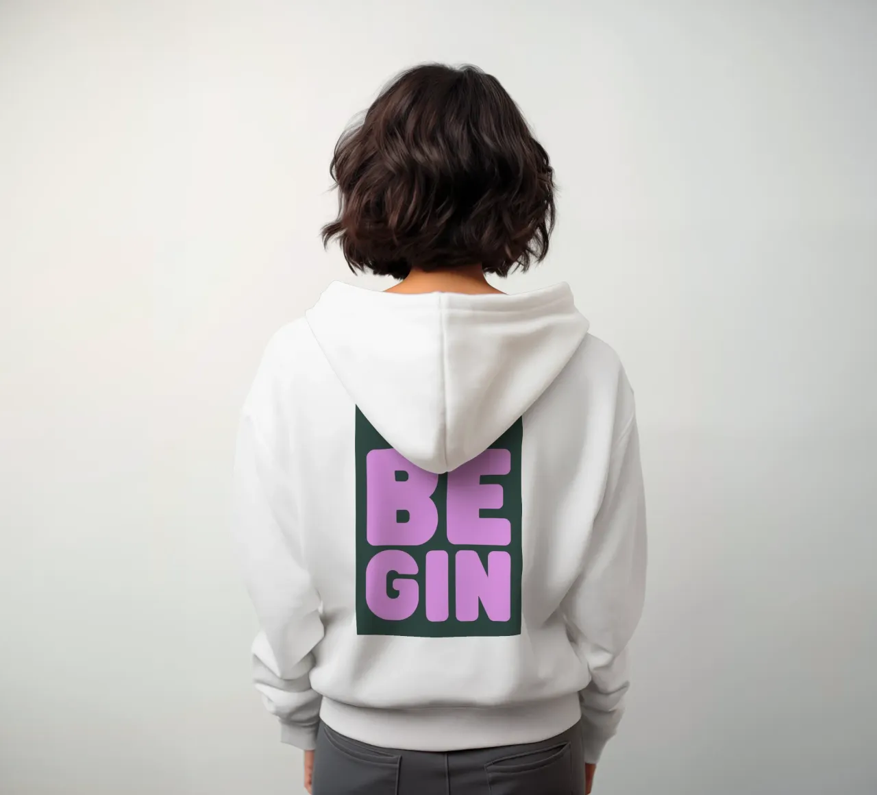 BE GIN felpa con cappuccio da PurePeachStudio