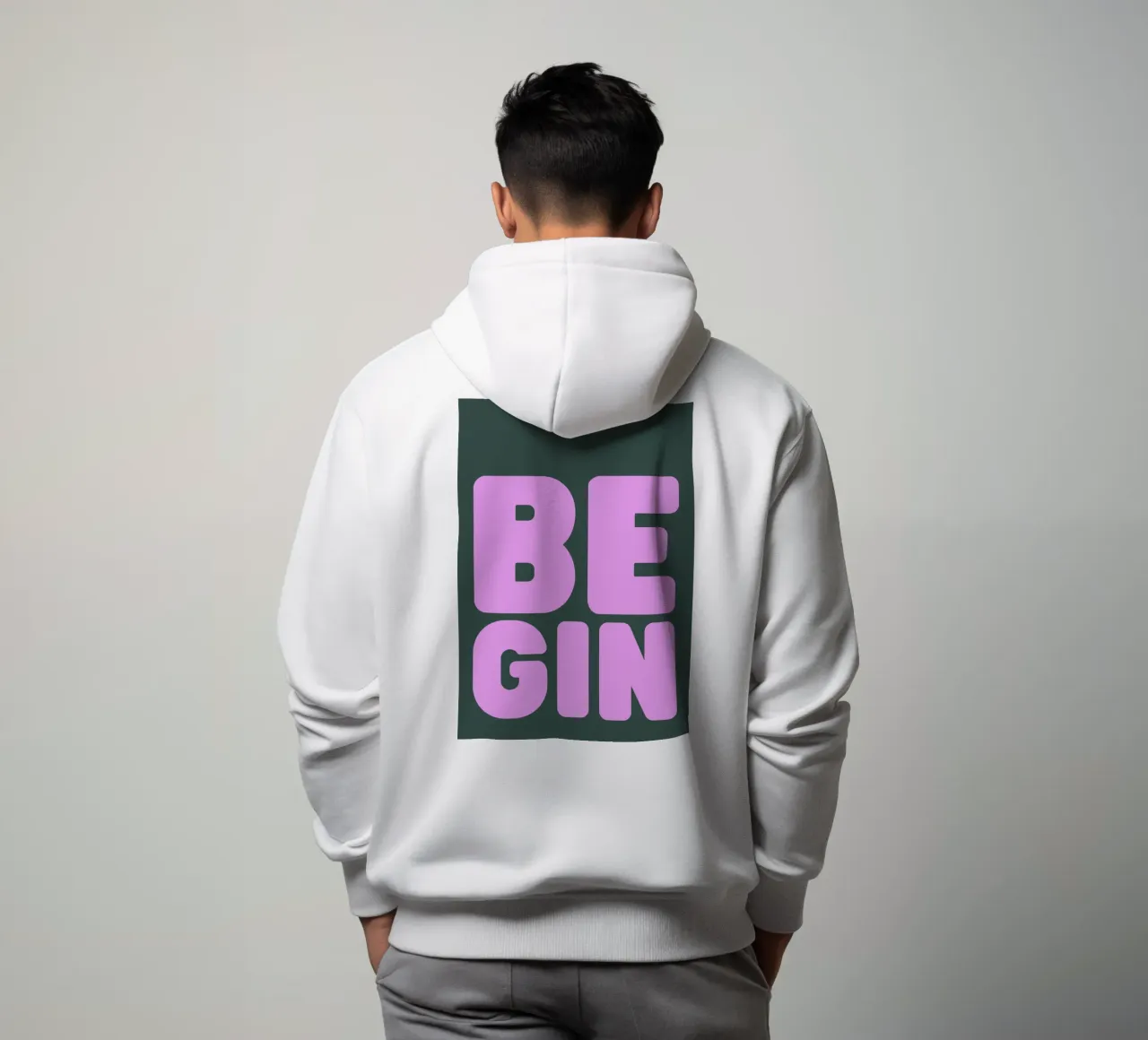 BE GIN felpa con cappuccio da PurePeachStudio