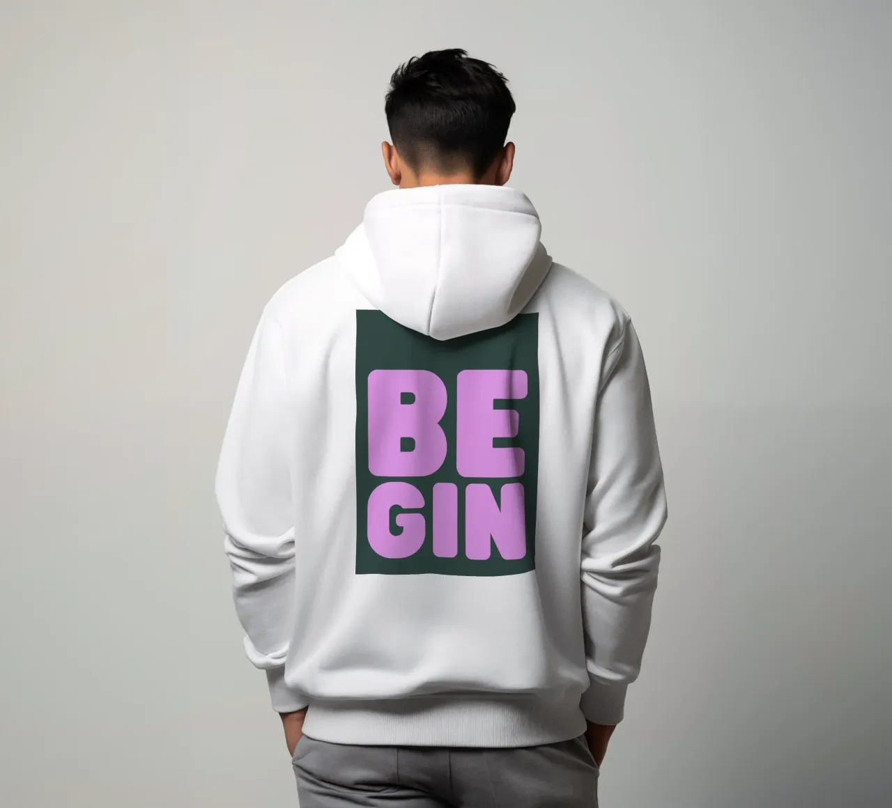 BE GIN felpa con cappuccio da PurePeachStudio